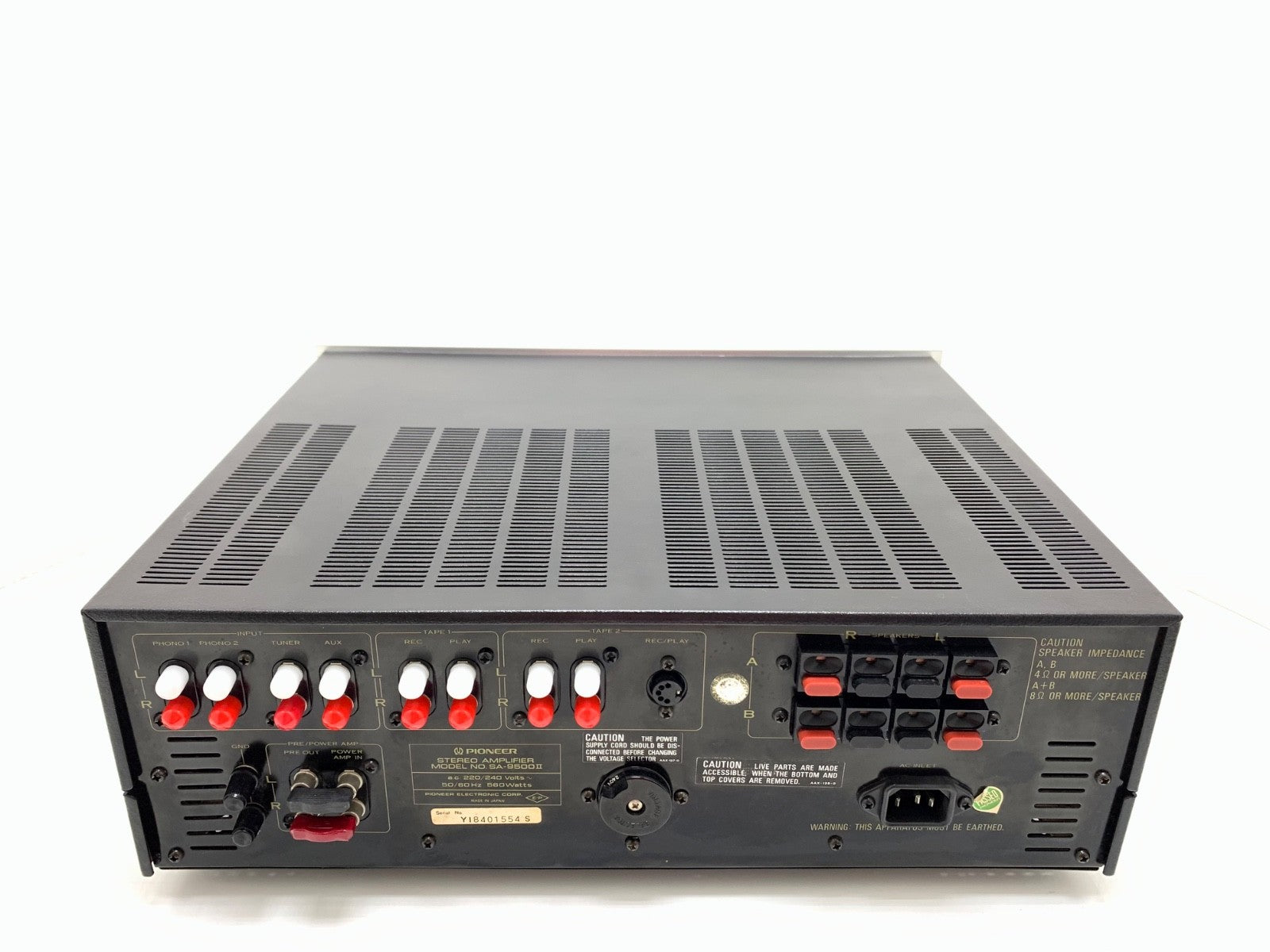 PIONEER SA 9500 II Stereo Amplifier 80+80 Watts RMS Vintage 1976 Work Good Look