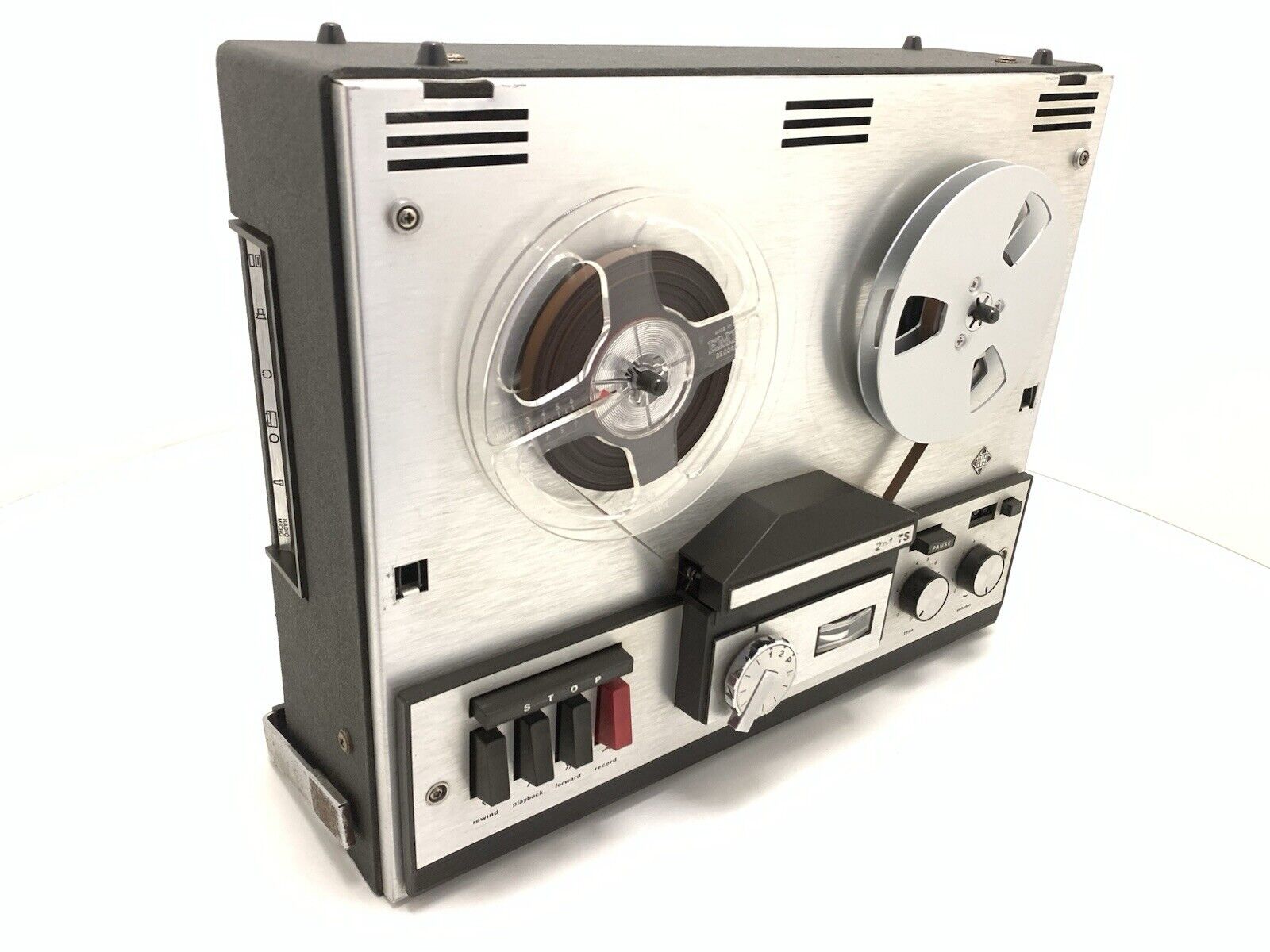 TELEFUNKEN M 201TS Tape Reel to Reel 4 Track 7" Vintage 1967 WORK Good Look