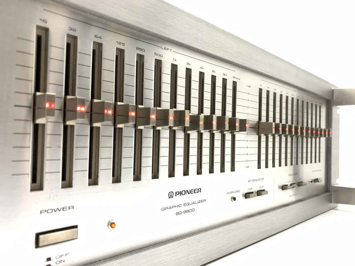 PIONEER SG 9800 Graphic Equalizer With Handles NEW RED LED Vintage WORK GoodLOOK