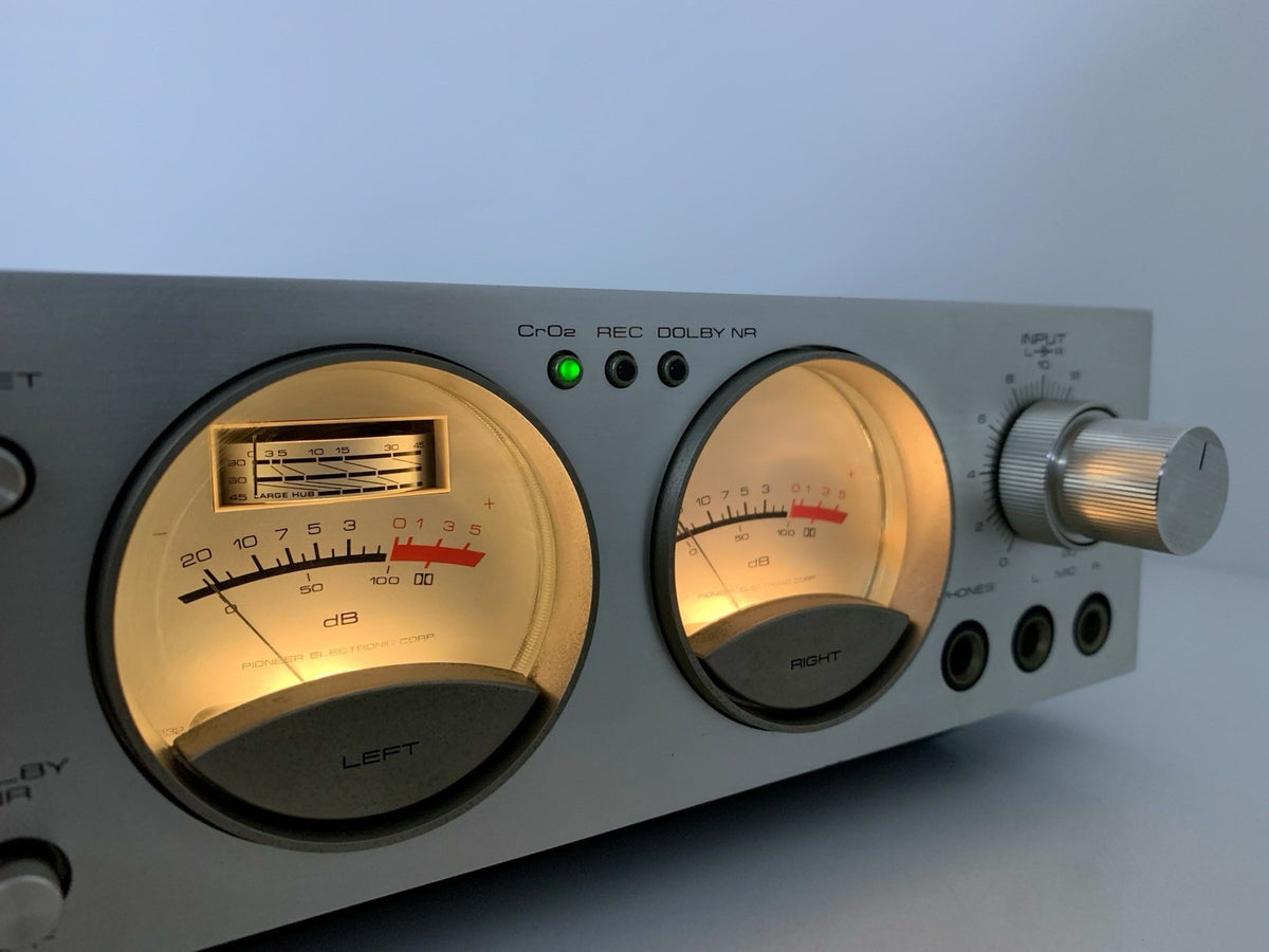 PIONEER T 3050 Slim Stereo Cassette Tape Deck 2 Head Vintage WORK 100% Good Look