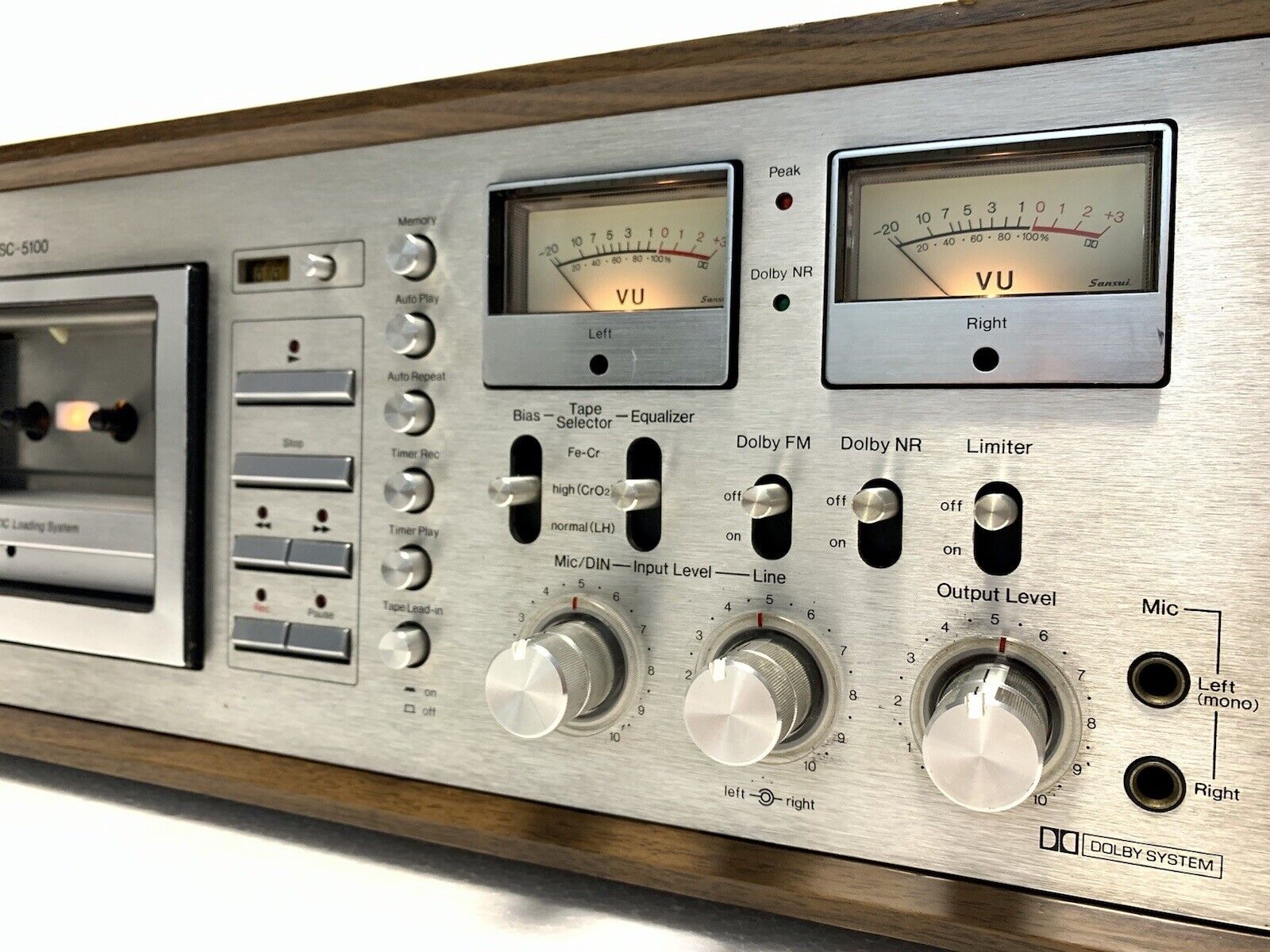 SANSUI SC-5100 2 Head Stereo Tape Deck Vintage 1978 Hi End Refurbished Like New