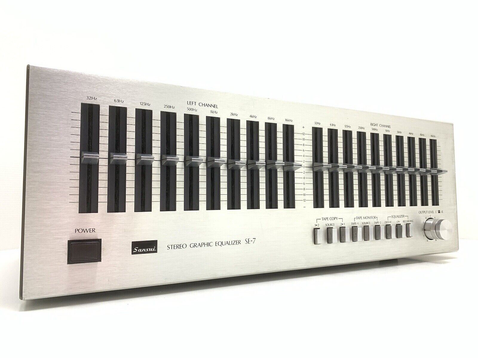 SANSUI SE-7 Stereo Graphic Equalizer  Vintage 1979  Wood WORK PERFECT Good Look