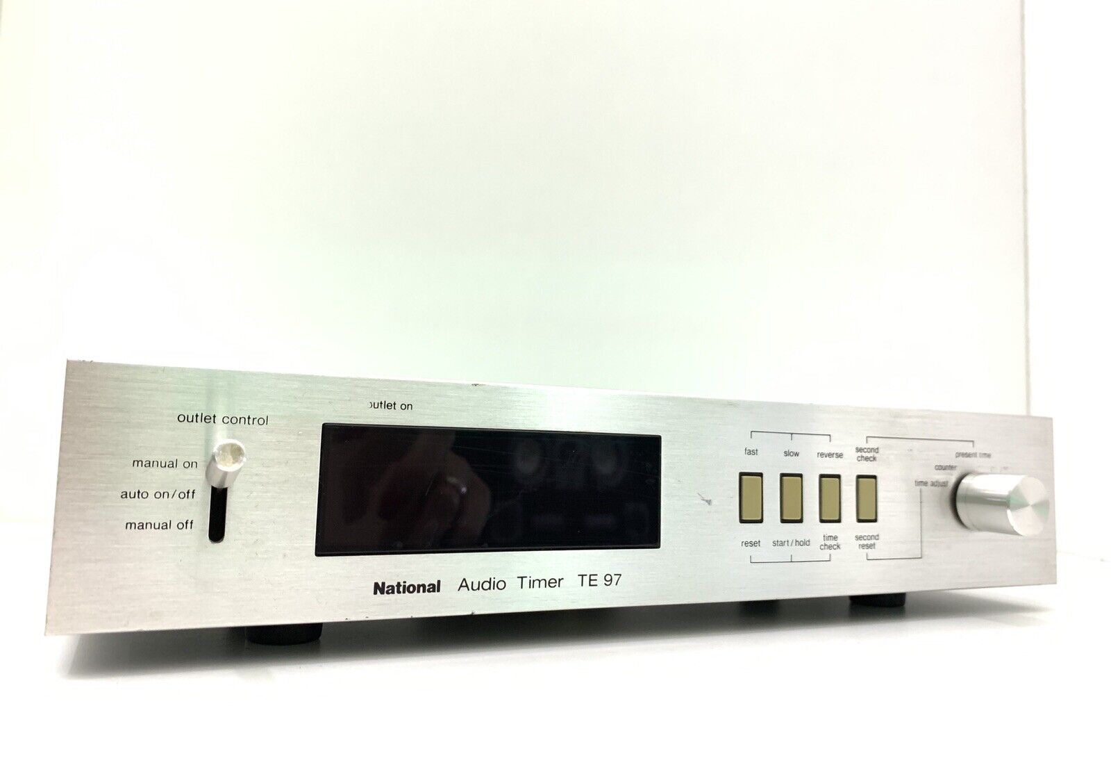 NATIONAL TE 97 Audio Digital Timer Blue Display Vintage Refurbished Like New