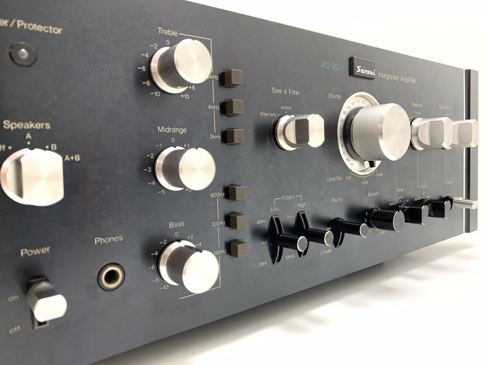 SANSUI AU-9900 Stereo Amplifier 80+80 Watts RMS + Original BOX Vintage GOOD LOOK