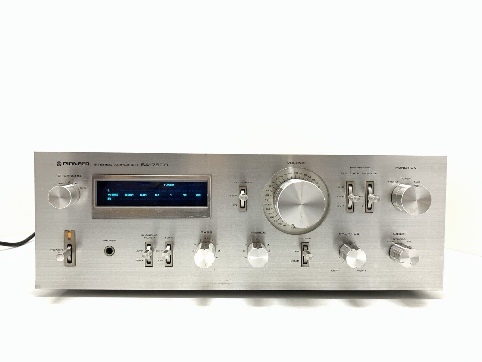 PIONEER SA-7800 Stereo Amplifier 65 + 65W RMS Blue Line Vintage 1979 Good Look