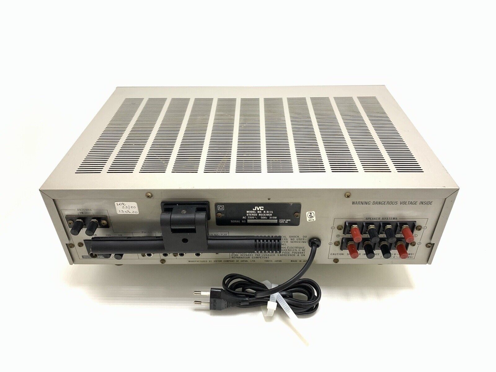 JVC R-S11L AM/FM Stereo Receiver 2 X 25 Watts RMS Vintage 1980 WORK Good Look