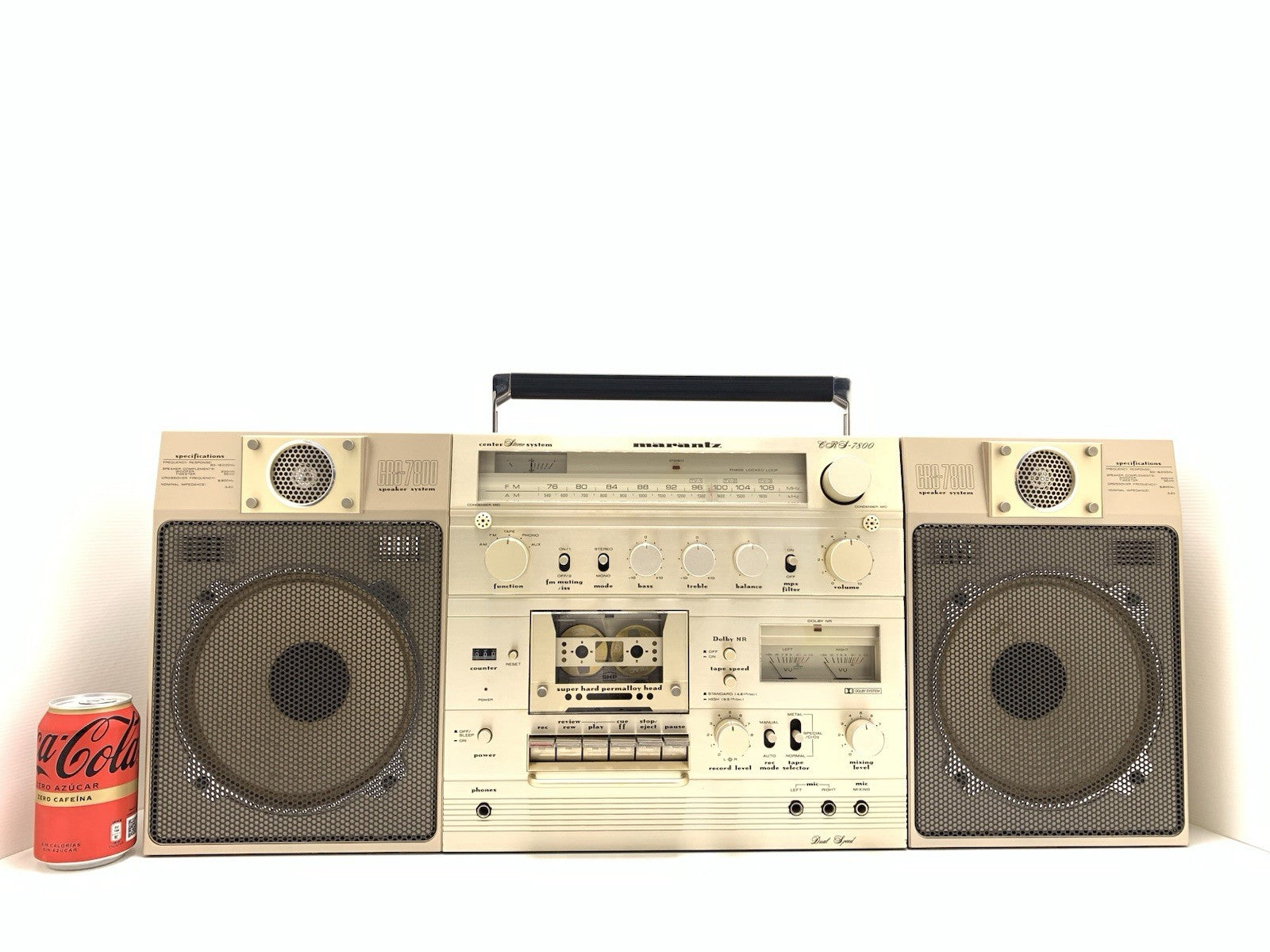 MARANTZ CRS 7800 BIG BOOMBOX STEREO Radio Cassette Vintage 1979 WORK Good Look