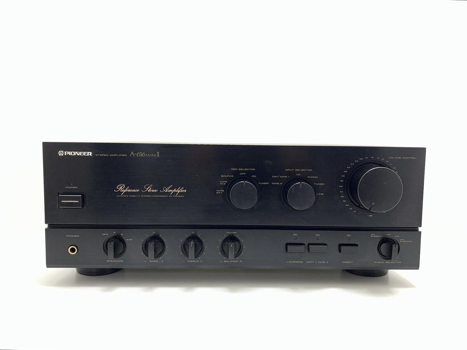 PIONEER A 616 MarkII Stereo Amplifier 80+80Watts RMS Vintage 1988 WORK Good Look