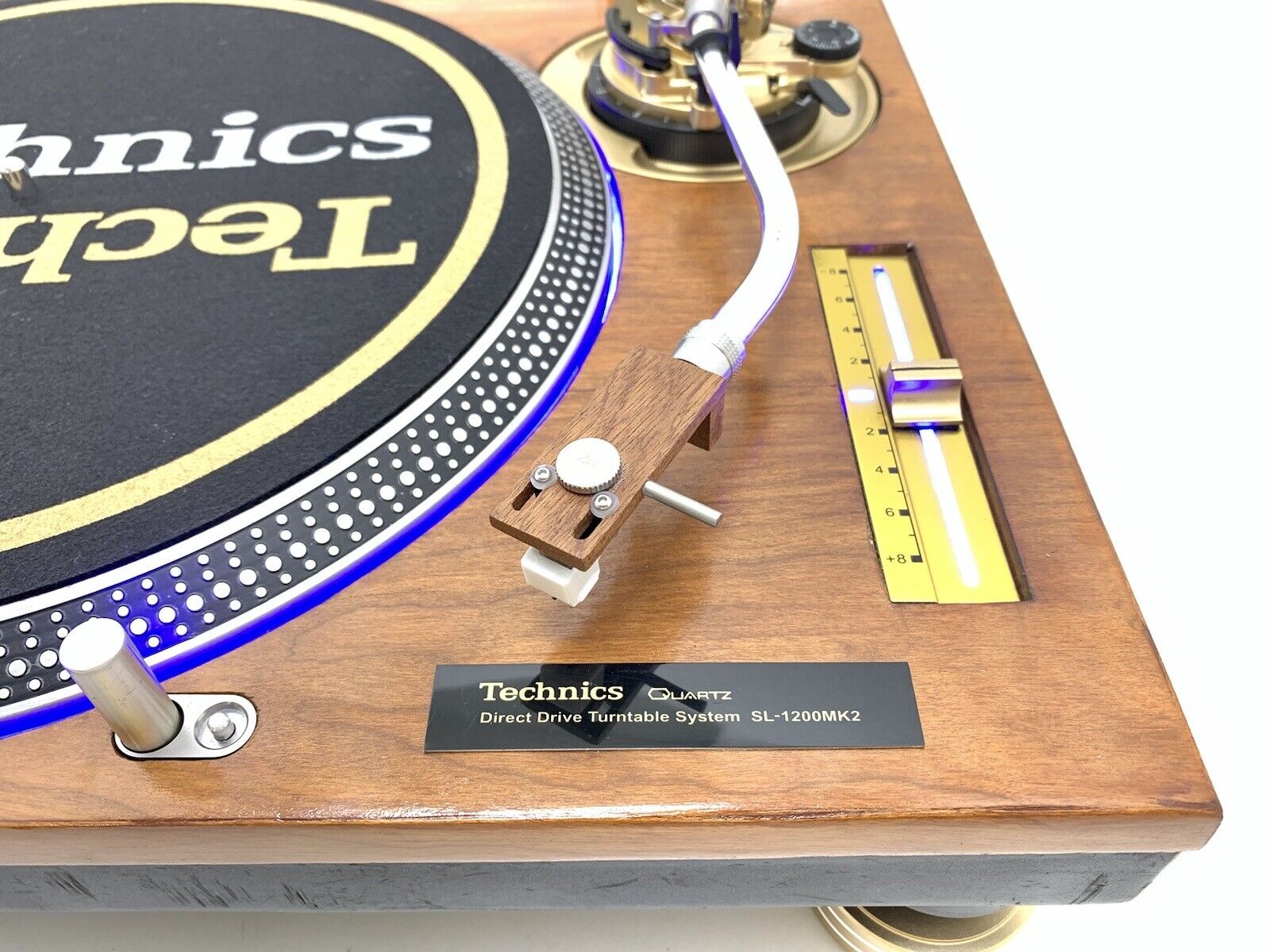 TECHNICS SL 1200 MK2 WOOD and GOLD Direct Drive Turntable Vintage WORK LIKE NEW