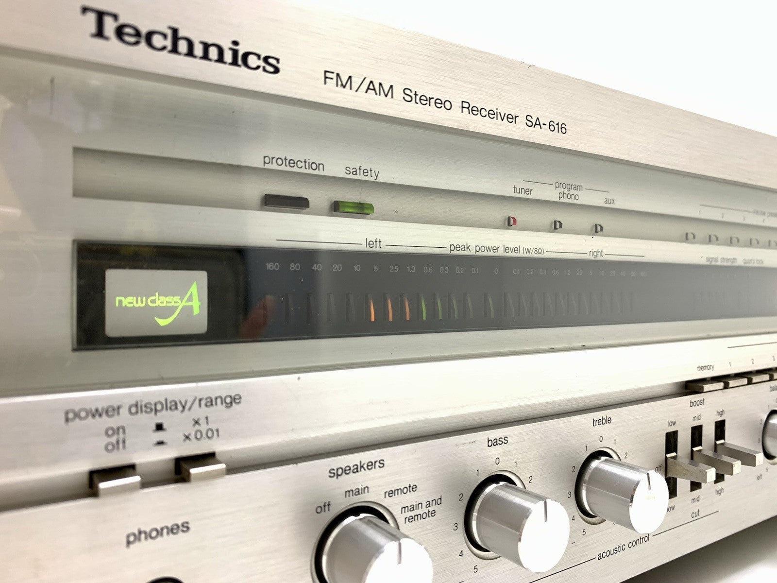 TECHNICS SA 616 AM/FM Stereo Receiver 2X80 Watts RMS Vintage 1980 WORK GOOD LOOK