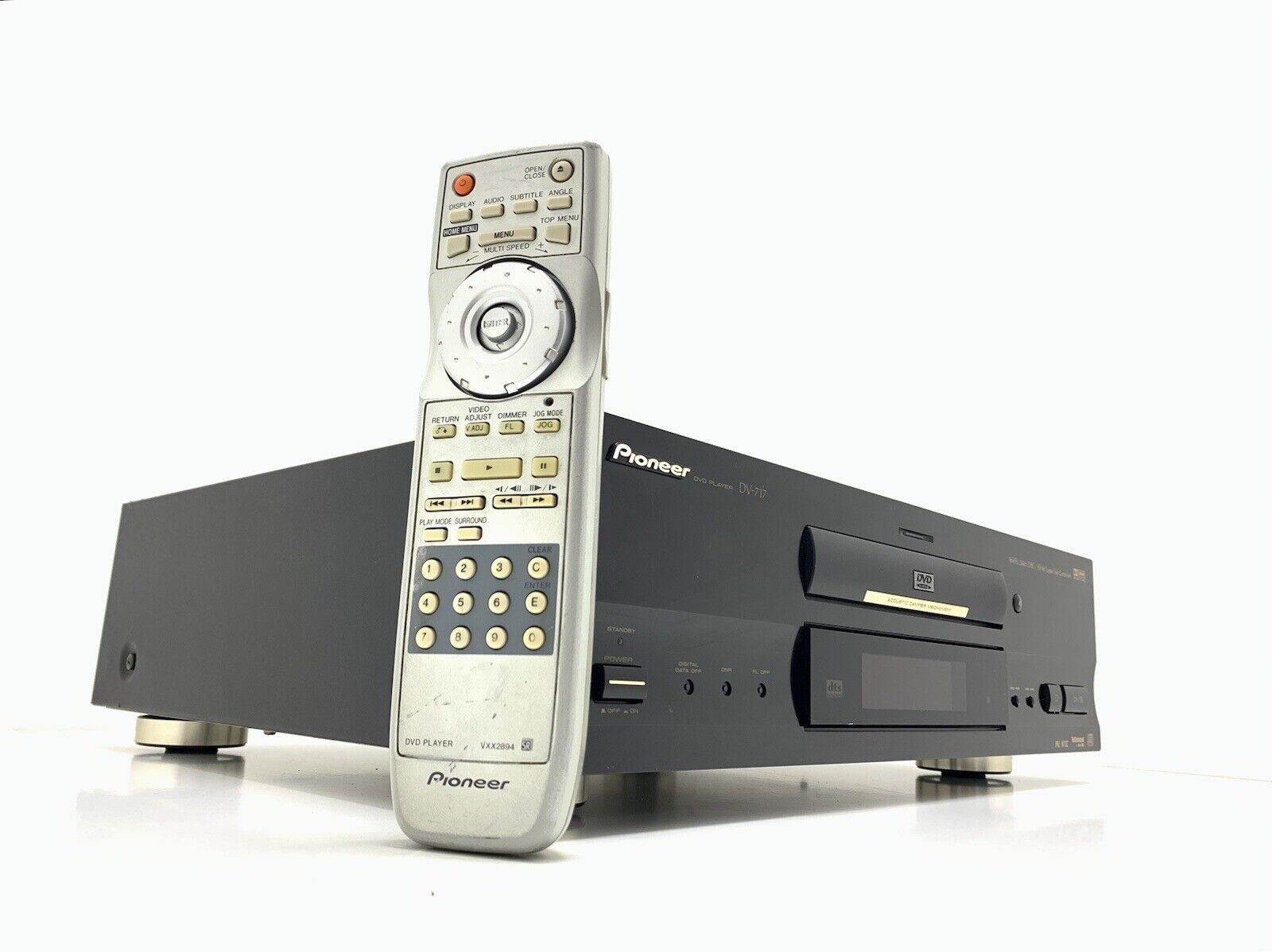 PIONEER DV 717 DVD CD Compact Disc with Remote Original PAL NTSC WORK Good Look