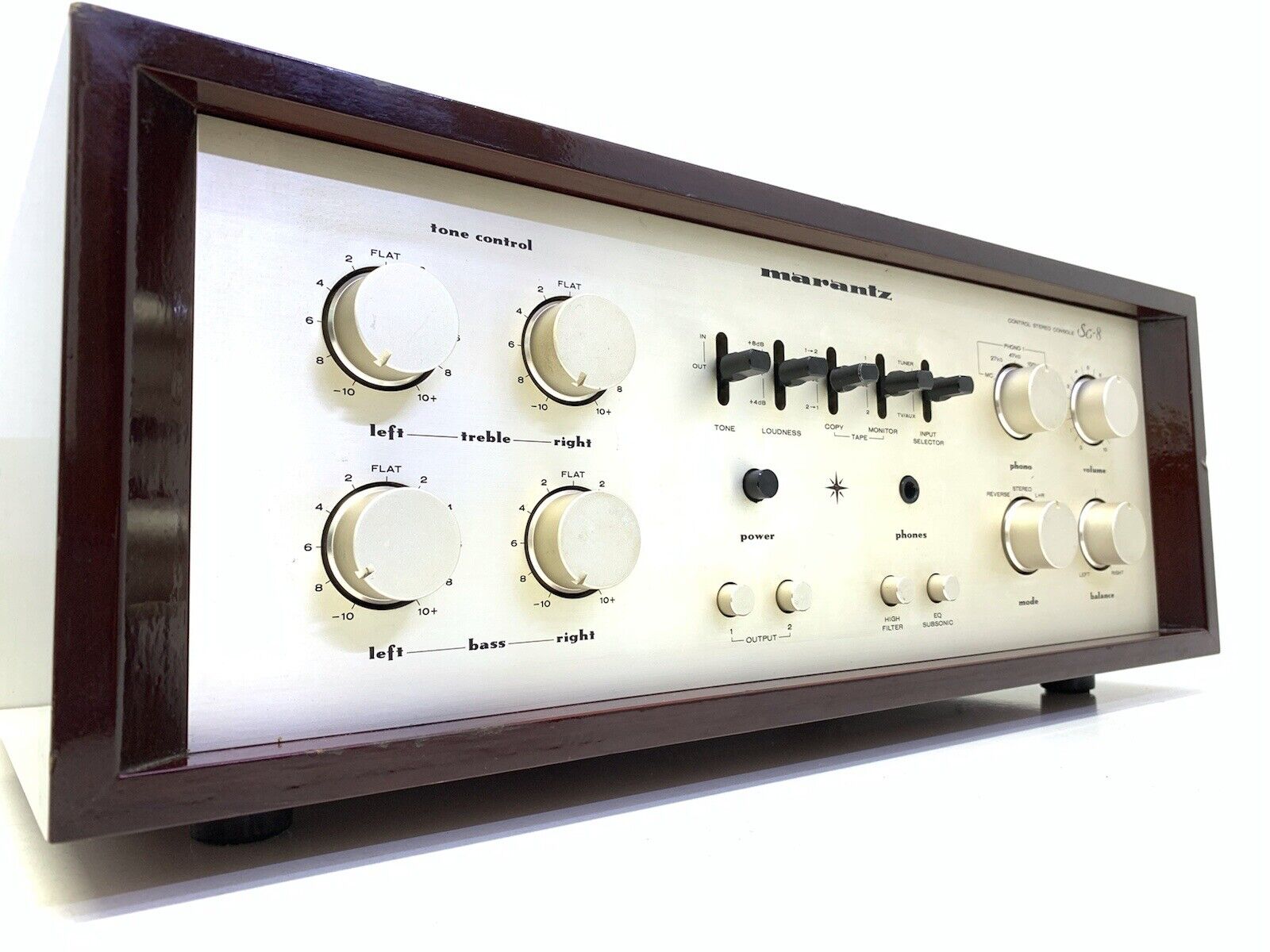 MARANTZ SC-8 Stereo Pre Amplifier Vintage 1982 Hi Fi Working 220 Volts Good Look