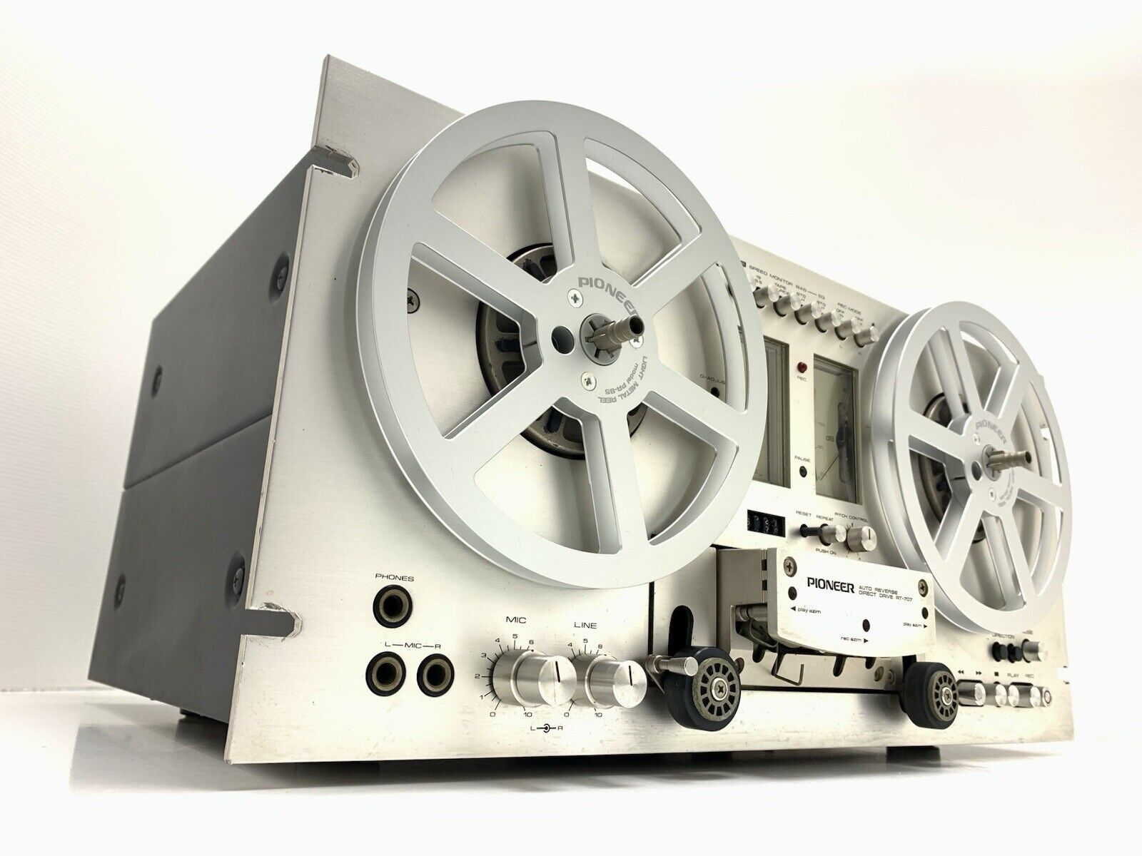 PIONEER RT 707 Reel to Reel 4 Track 7" Tape Vintage 1977 AutoReverse WORK Good L