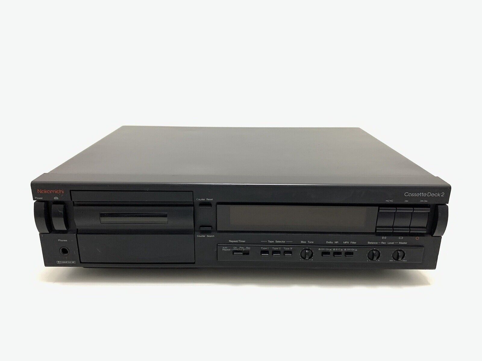 NAKAMICHI Cassette Deck 2 Tape Deck 2 Head High End Vintage 1990 WORK Good Look