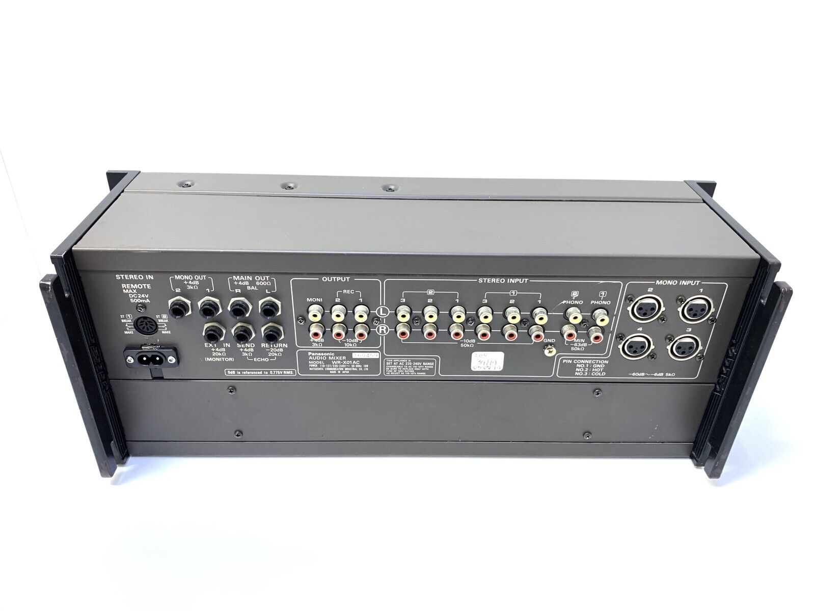 PANASONIC Ramsa Audio Mixer WR-M10A with Rackmount Ears Working 100% Like New