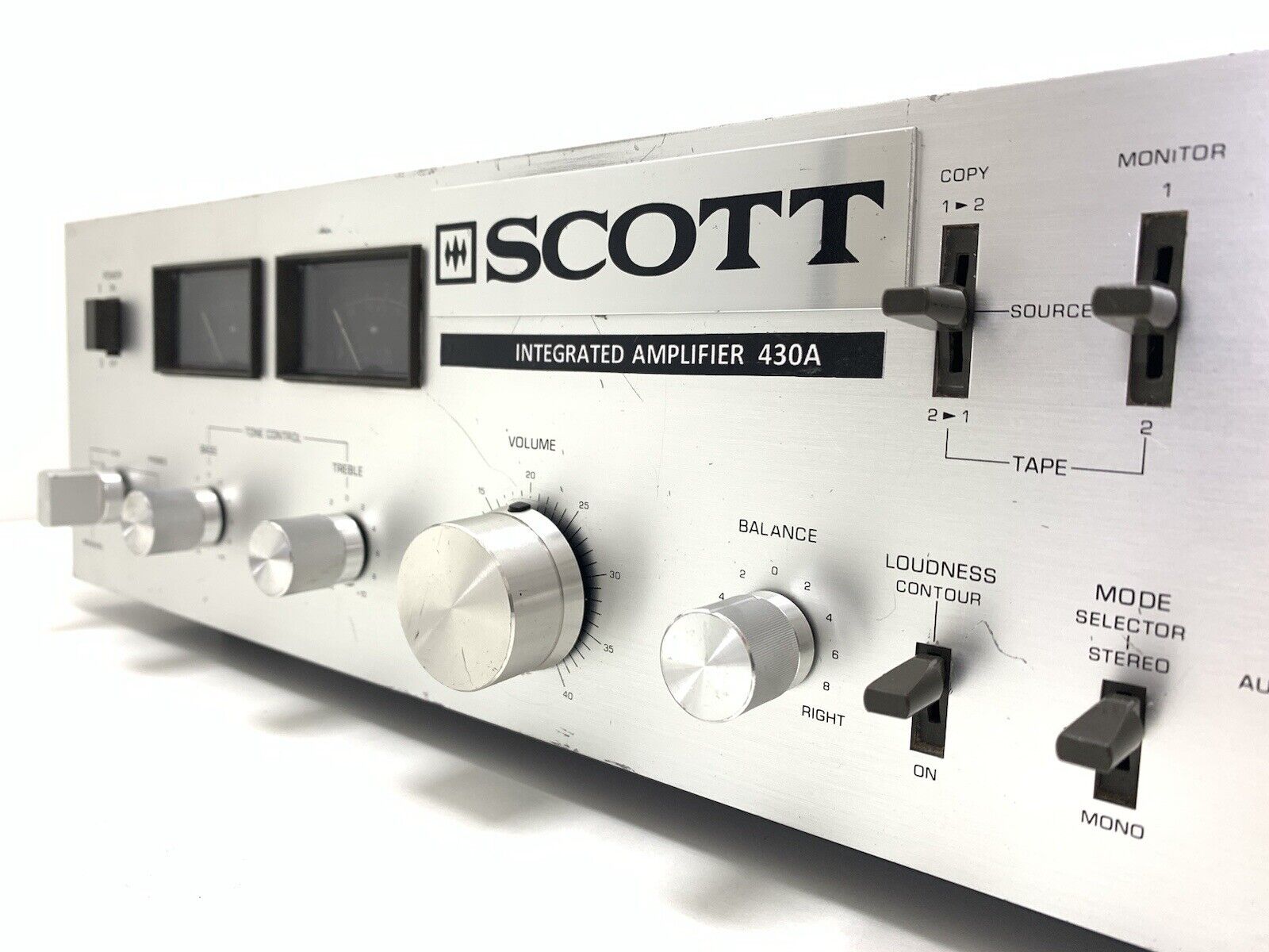 HH SCOTT 430A STEREO INTEGRATED AMPLIFIER 2 X 45W RMS Vintage 1979 WORK GoodLook