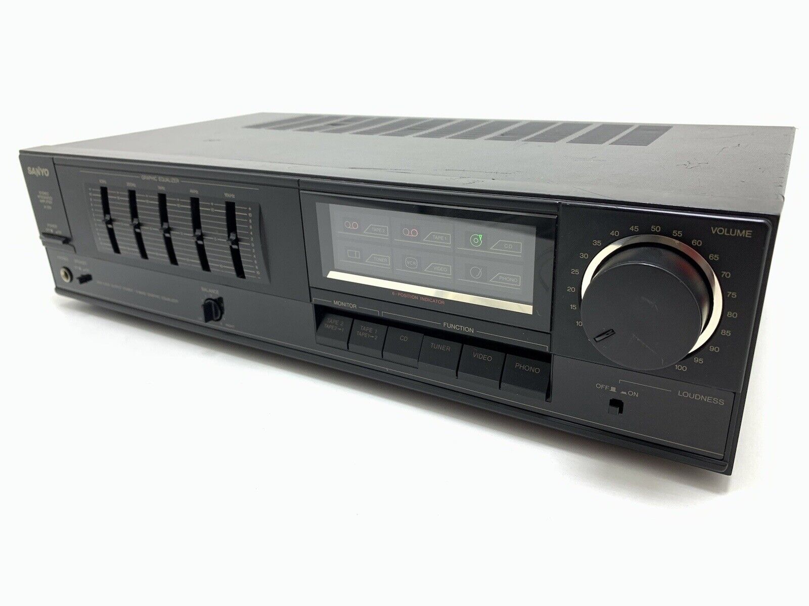 SANYO JA 289 Stereo Integrated Amplifier 25+25 Watts Vintage 1988 WORK Good Look