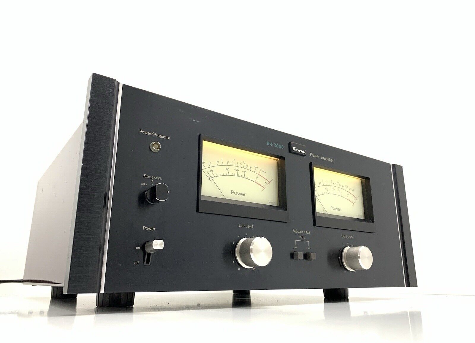 SANSUI BA-3000 Stereo Power Amplifier 170+ 170 W RMS Vintage 1975 WORK Good Look
