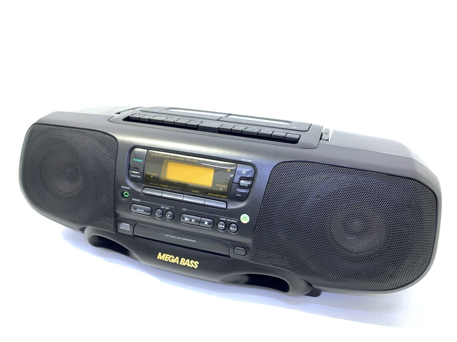 SONY CFD-380L BOOMBOX STEREO Radio Cassette Vintage 1996 w/Bluetootph Good Look