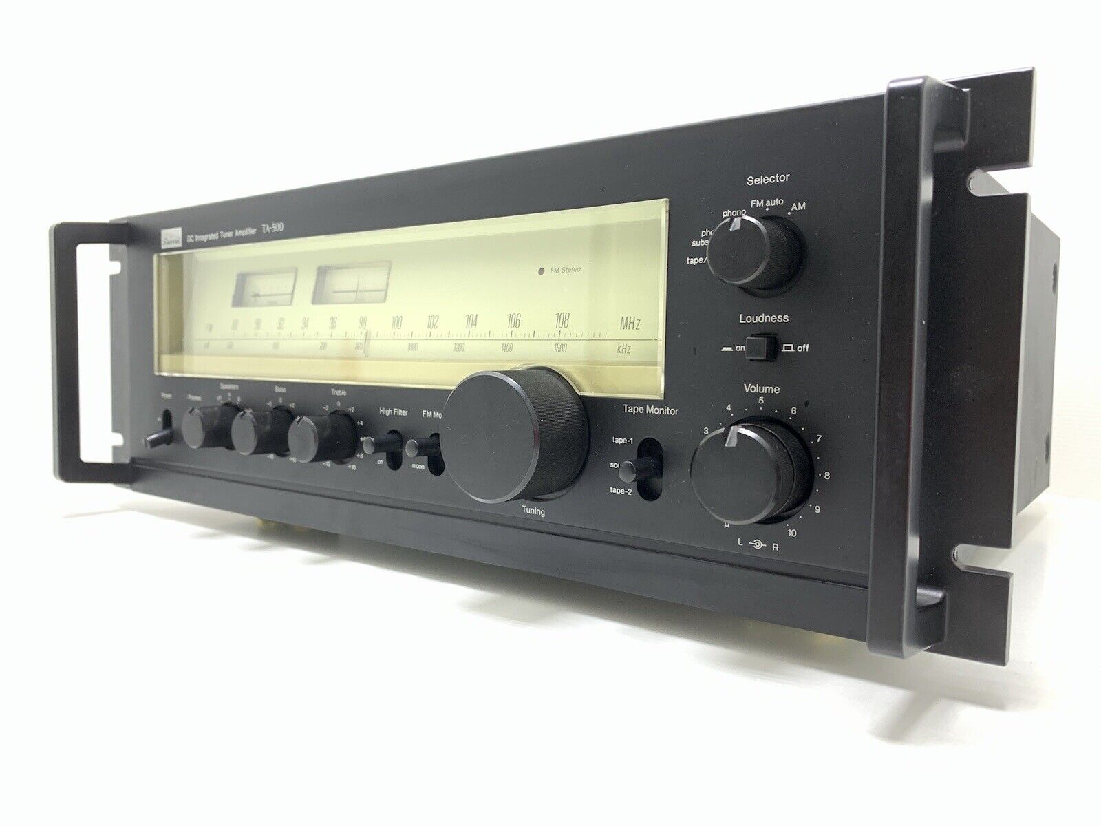 SANSUI TA-500 DC Integrated Stereo Receiver 100 WRMS Vintage 1979 WORK Good Look