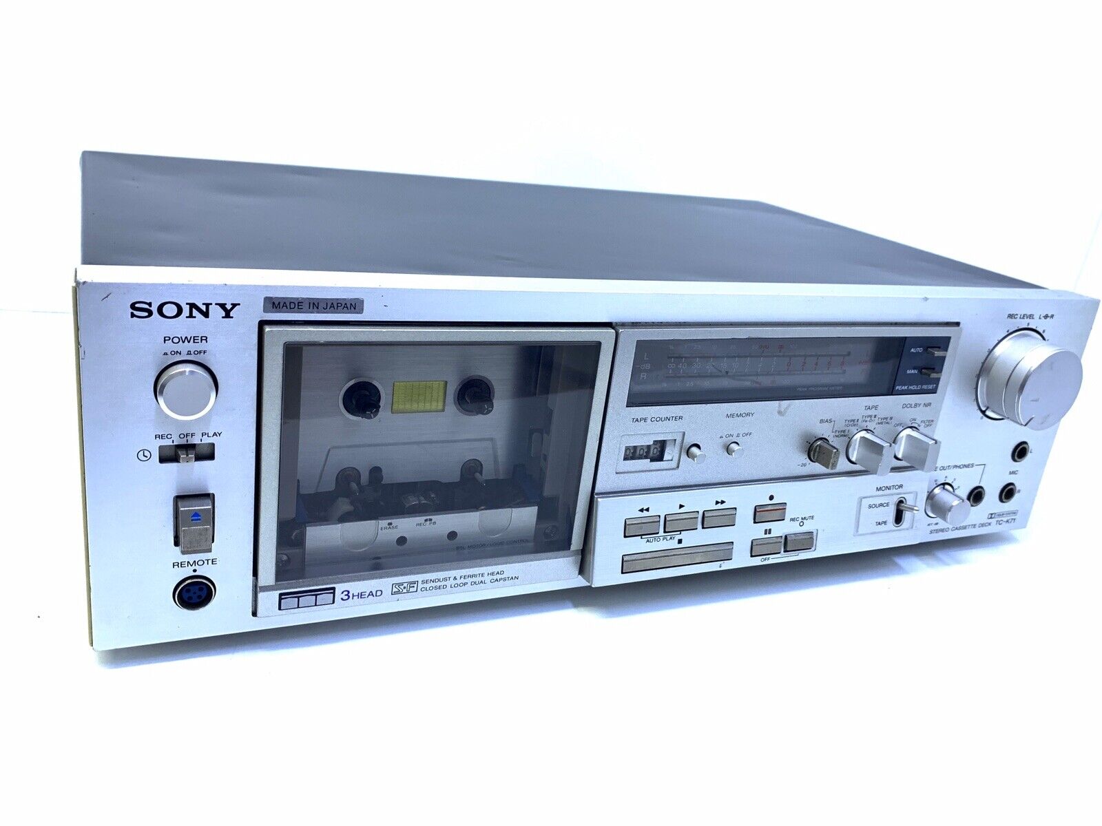 SONY TC-K71 Tape Deck Cassette Vintage 1980 3 Head Refurbished Hi End Good Look