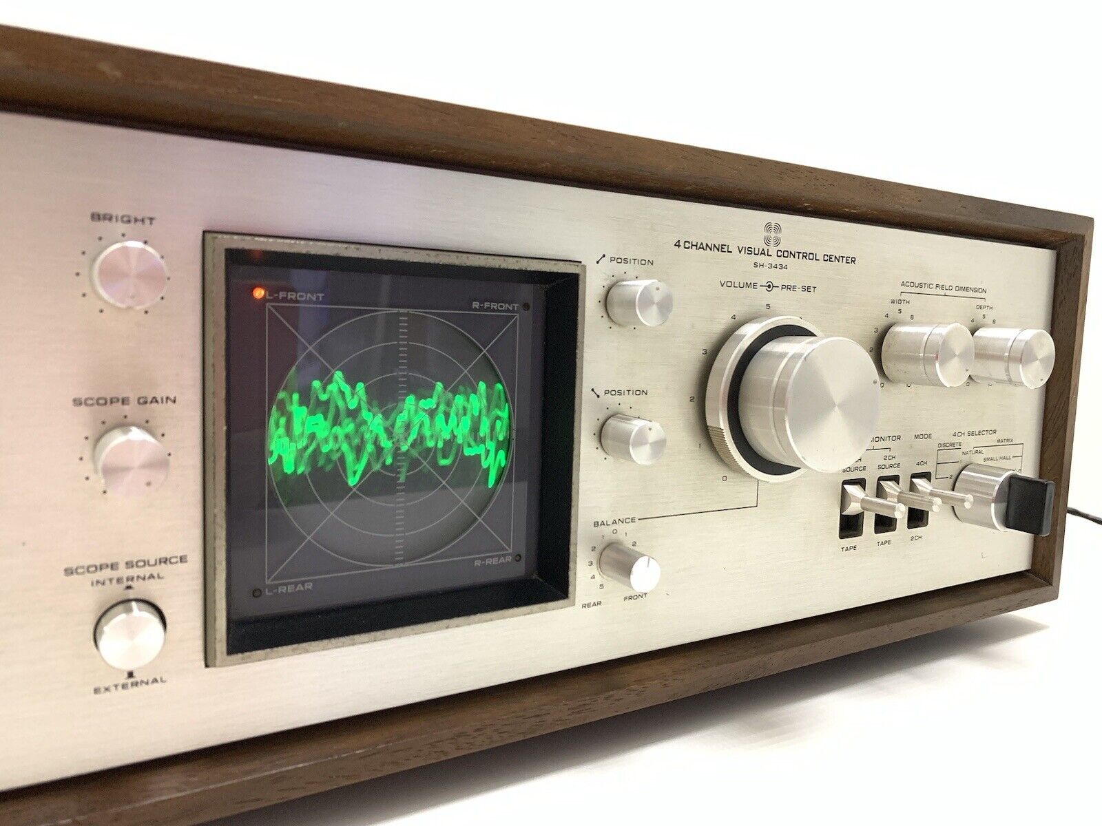 TECHNICS SH-3434 Audio Scope 4 Channel Remote SH-1010 Vintage 1973