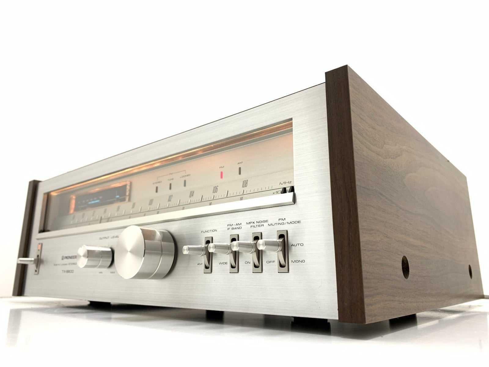 PIONEER TX 9800 AM/FM Stereo Analogue Tuner Wood Box Vintage 1979 WORK Good Look