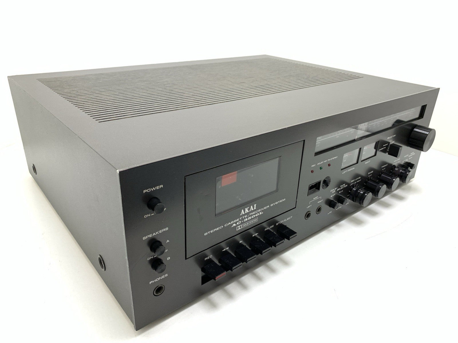AKAI AC 3500 L Stereo System Cassette Deck Receiver Vintage 1978 WORK Good Look