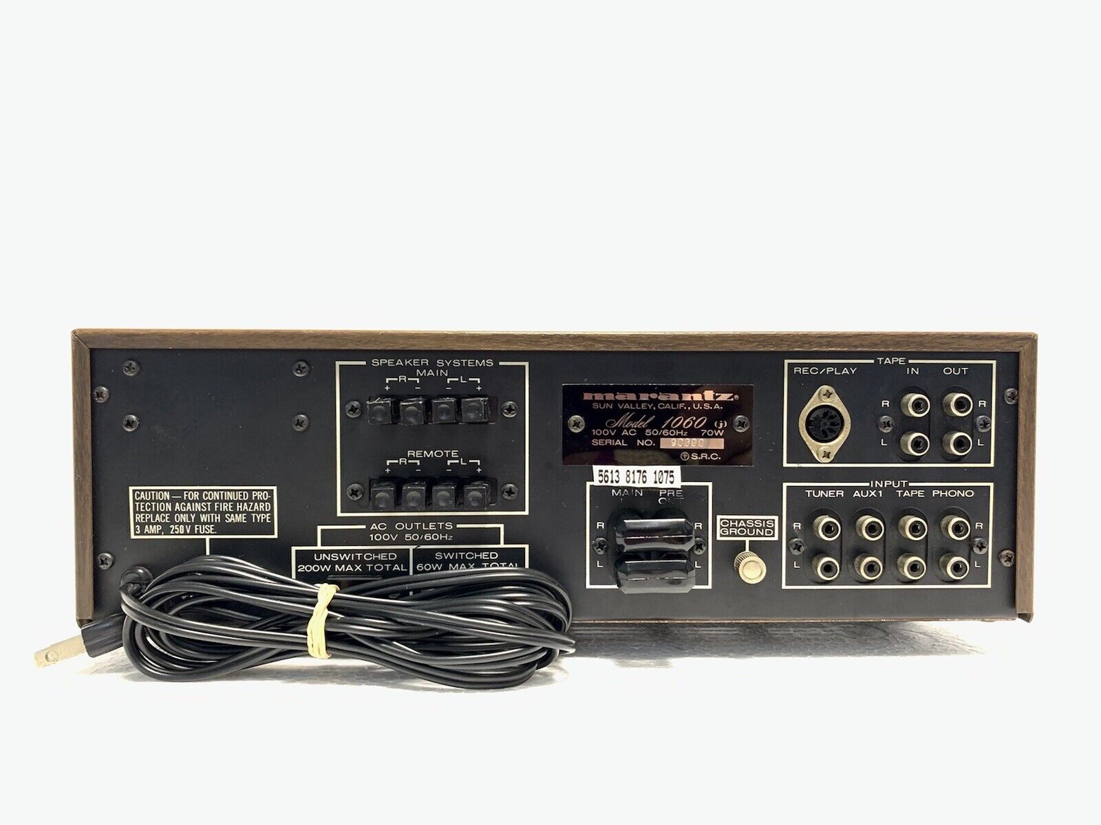 MARANTZ 1060 Stereo Integrated Amplifier Vintage 1971 WORK PERFECT Like New