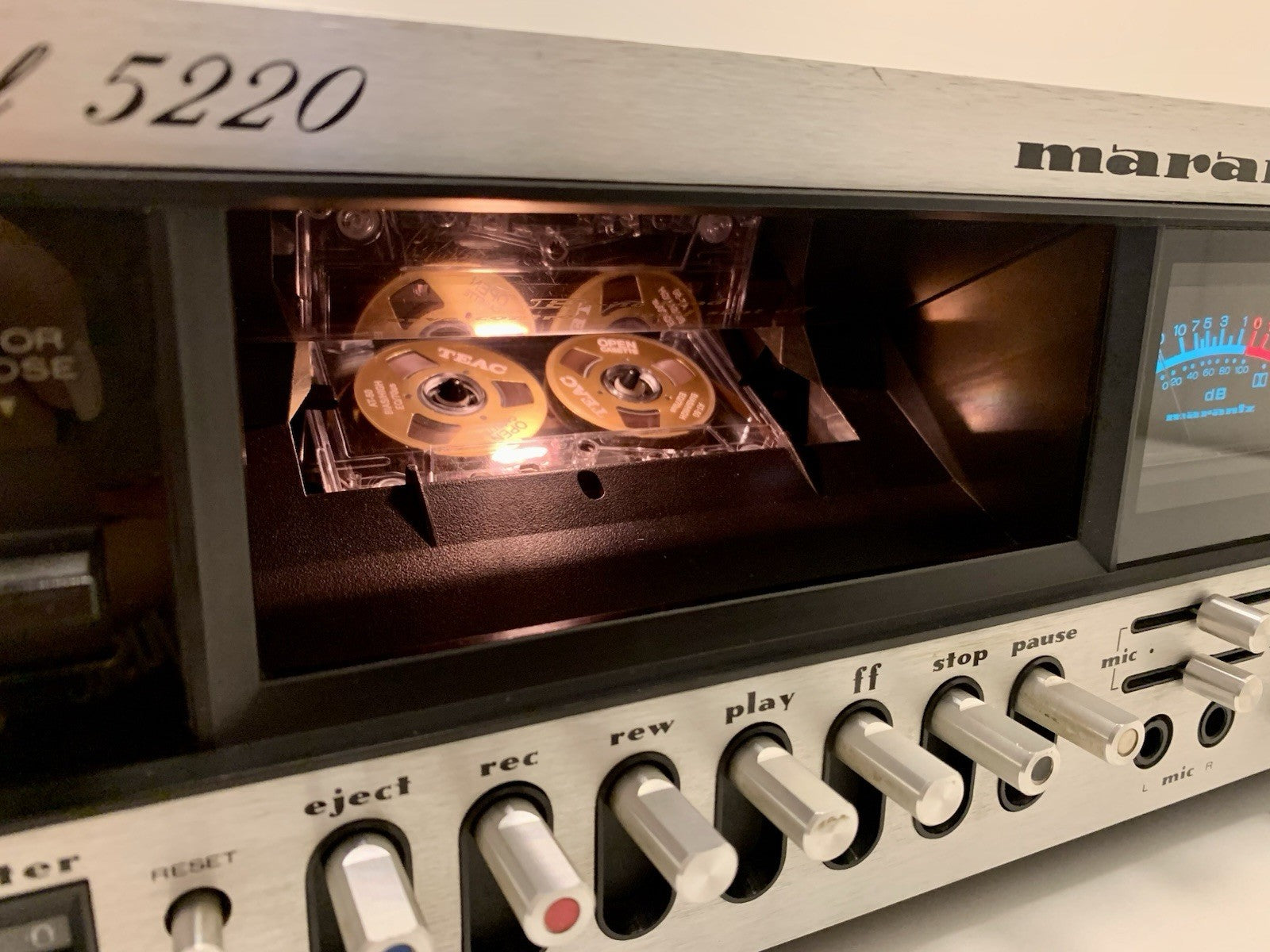 MARANTZ 5220 Stereo Cassette Tape Deck 2 Head Vintage 1977 Hi End WORK Good Look