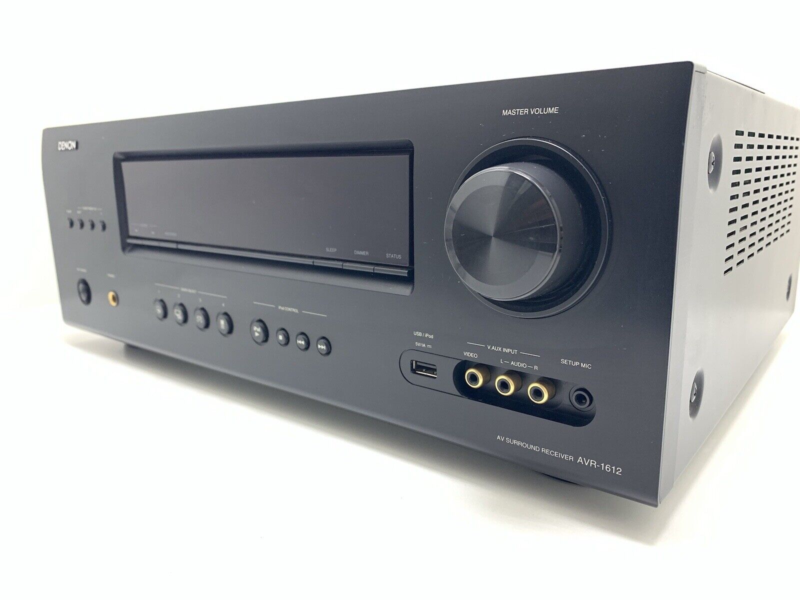 DENON AVR 1612 Digital HD 5.1 Receiver Ipod Iphone USB 5X 120Watts RMS Good Look