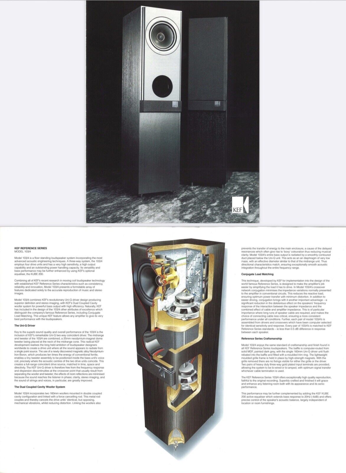 KEF SERIE REFERENCE Modello 103/4S Monitor Vintage Hi End