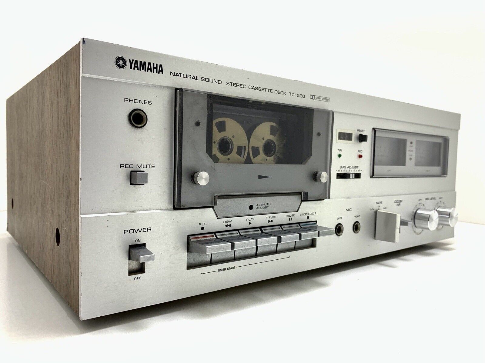 YAMAHA TC 520 Stereo Cassette Tape Deck 2Head Vintage 1978 Refurbished Good Look