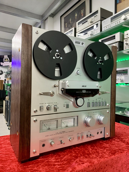 AKAI GX 266 II Open Reel Tape 4 Track 6 Heads Vintage Auto Reverse WORK GoodLook