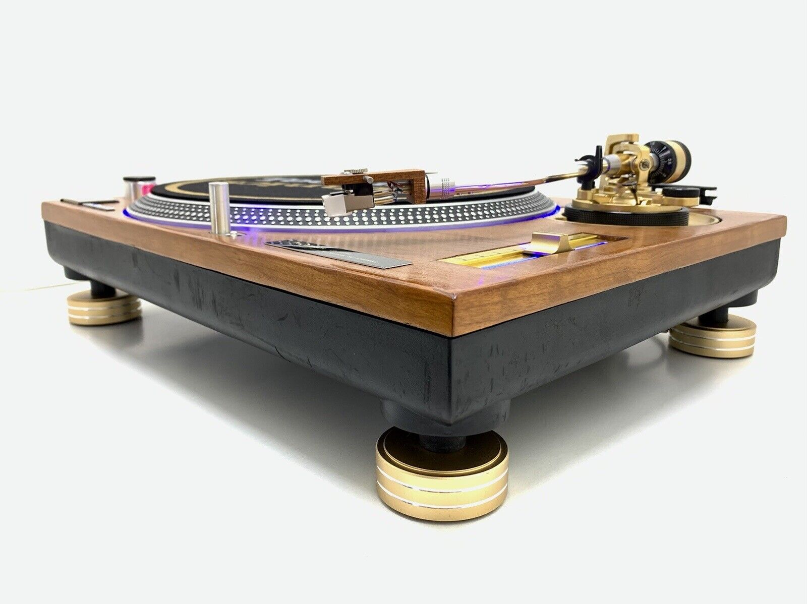 TECHNICS SL 1200 MK2 WOOD and GOLD Direct Drive Turntable Vintage WORK LIKE NEW