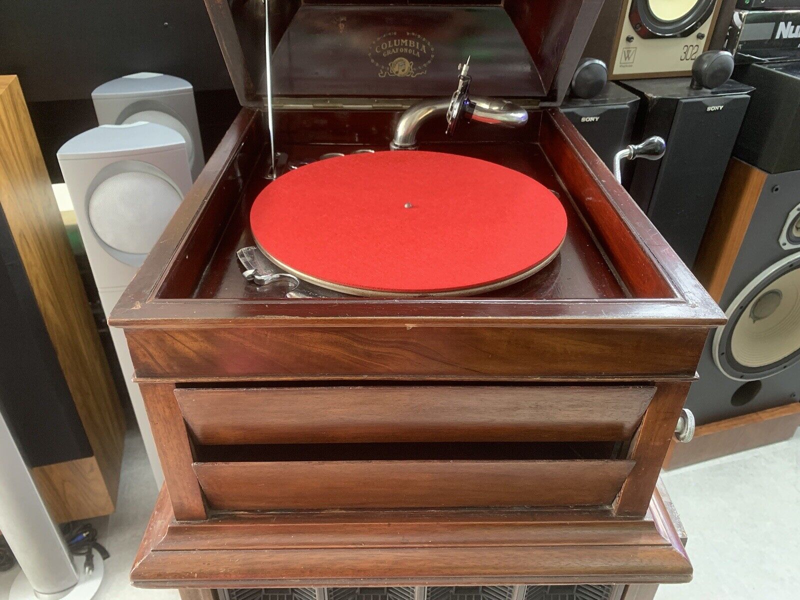 GRAMOPHONE COLUMBIA VIVA-TONAL GRAFONOLA No 117A RARE 1920 WORK 78RPM GOOD LOOK