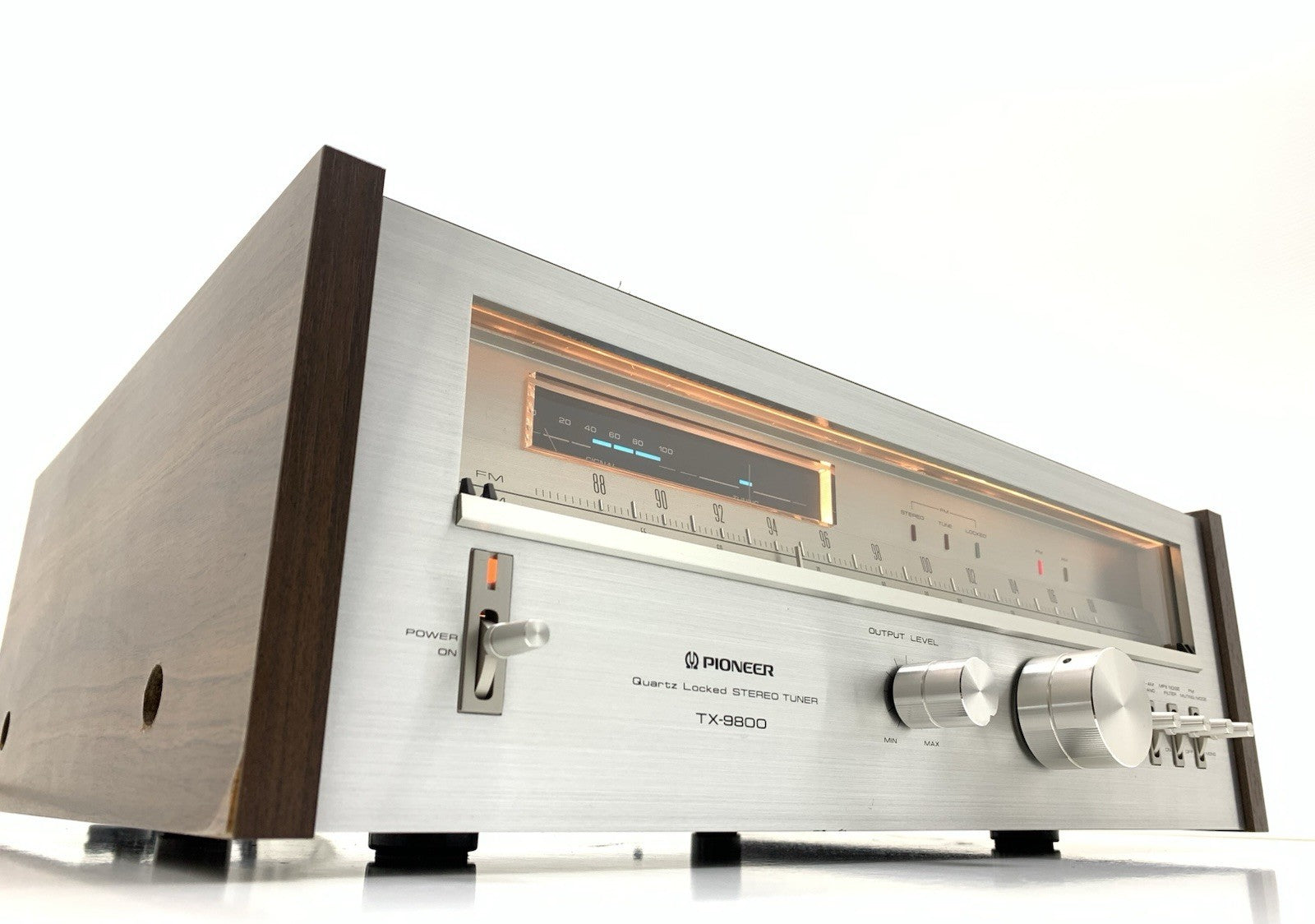 PIONEER TX 9800 AM/FM Stereo Analogue Tuner Wood Box Vintage 1979 WORK Good Look