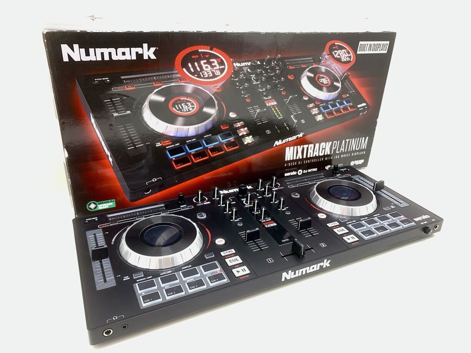 NUMARK MIXTRACK PLATINUM 4 Deck DJ Controller Serato USB Mixer WORK Good Look