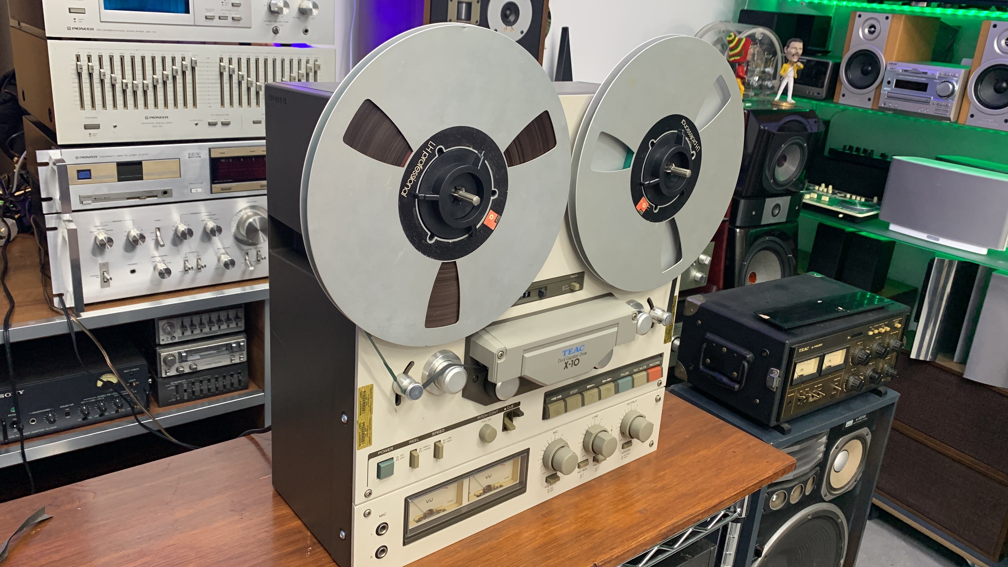 TEAC X-10 2Channel Reel to Reel 10" Tape Vintage NOT WORK for decoration only