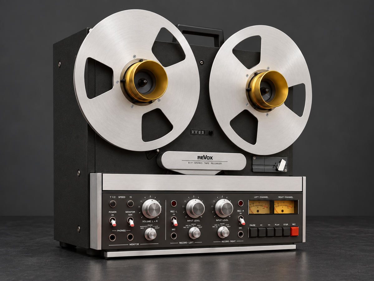 REVOX B-77 Reel to Reel 2 Track 10" 7,5 & 15 ips Tape Vintage Refurbished WORK Good Look
