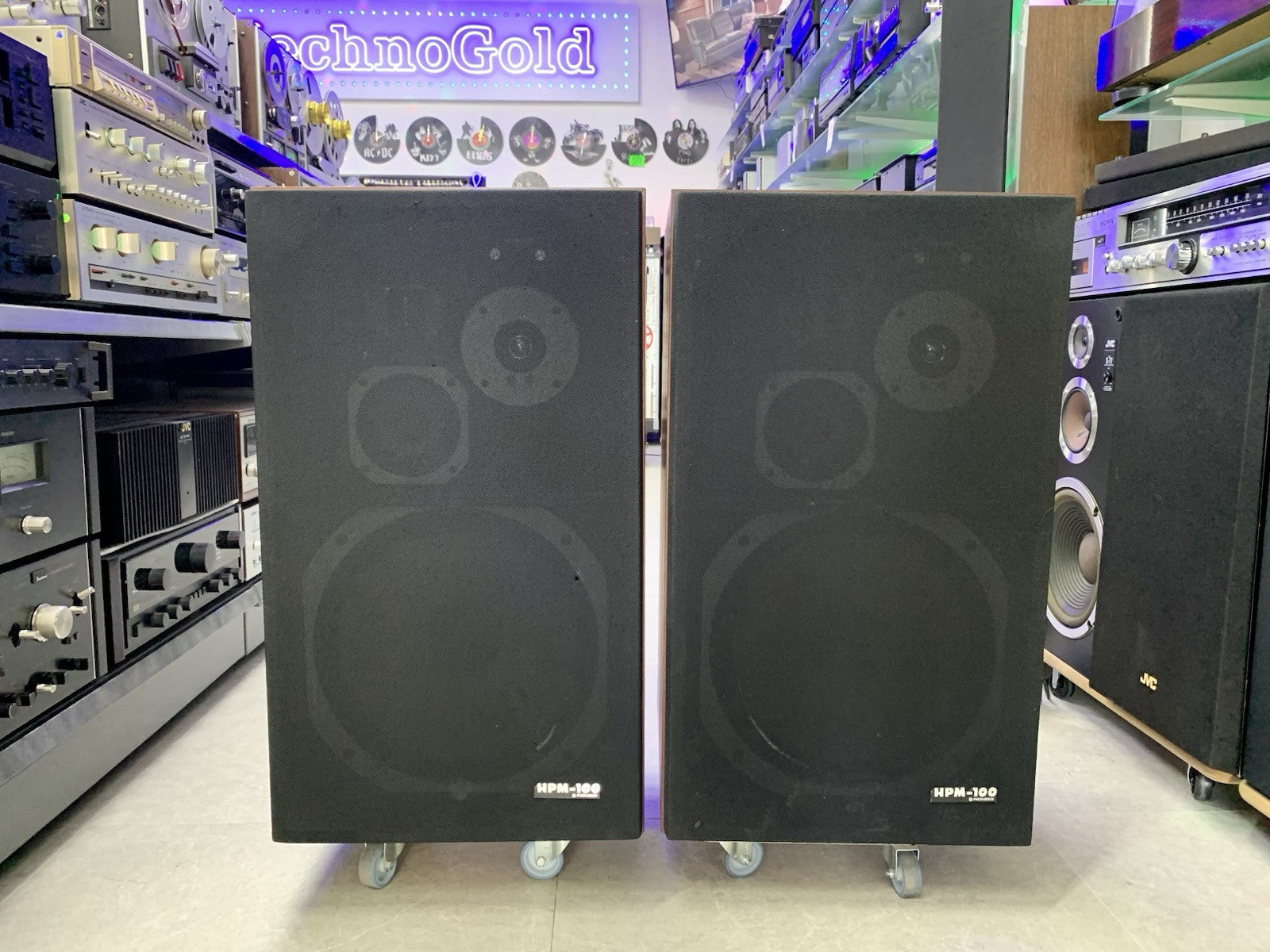 PIONEER HPM 100 Original 4Way SPEAKERS 100 Watts RMS Vintage 1976 WORK GOOD LOOK