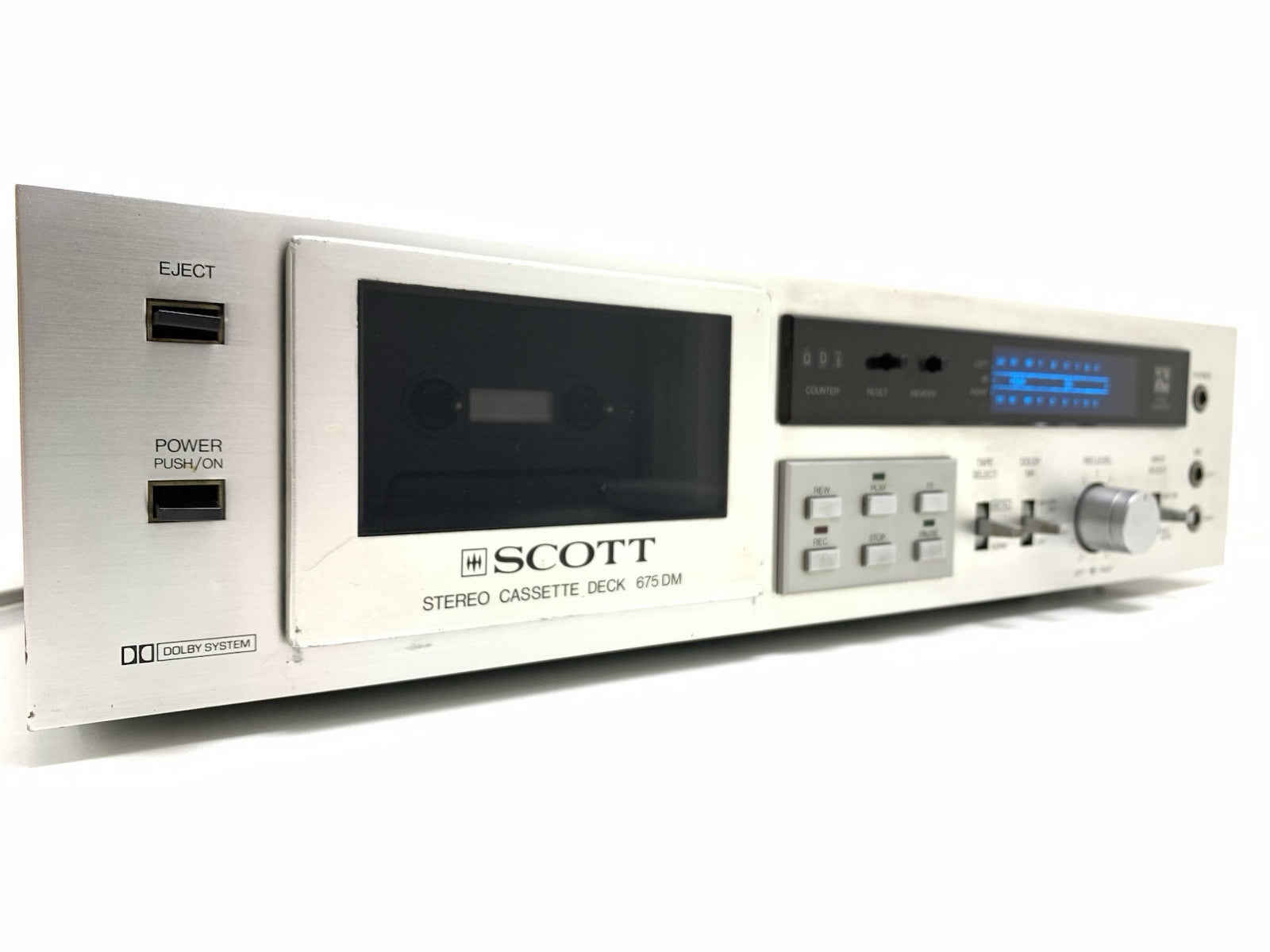 HH SCOTT 675DM Stereo Cassette Tape Deck 2 Head Vintage 1980 WORK Good Look