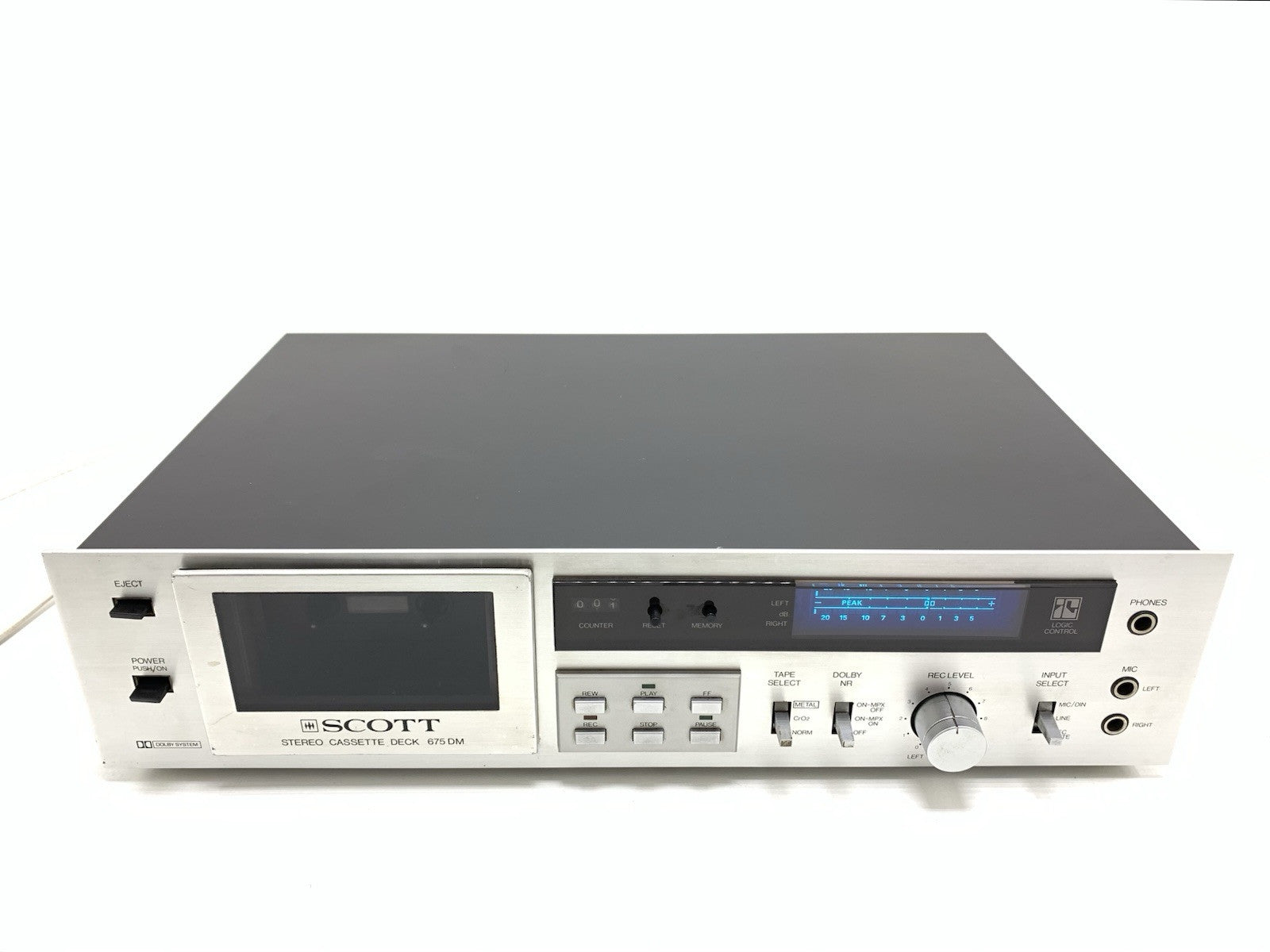 HH SCOTT 675DM Stereo Cassette Tape Deck 2 Head Vintage 1980 WORK Good Look