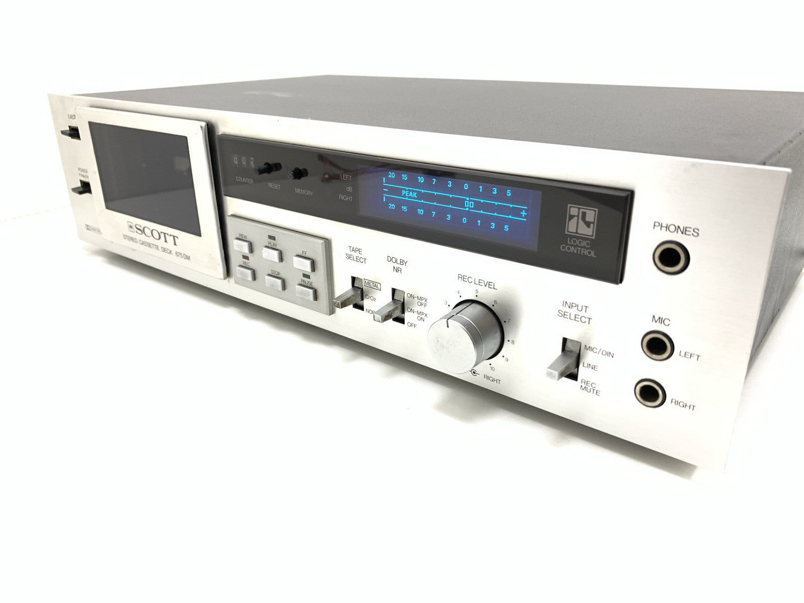HH SCOTT 675DM Stereo Cassette Tape Deck 2 Head Vintage 1980 WORK Good Look