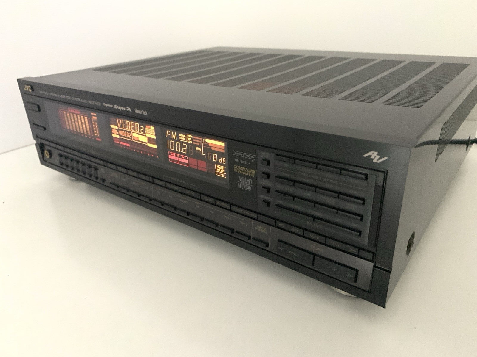 JVC RX 950V AM/FM Stereo Receiver 2 X 120 Watts RMS Vintage 1987 WORK Good Look