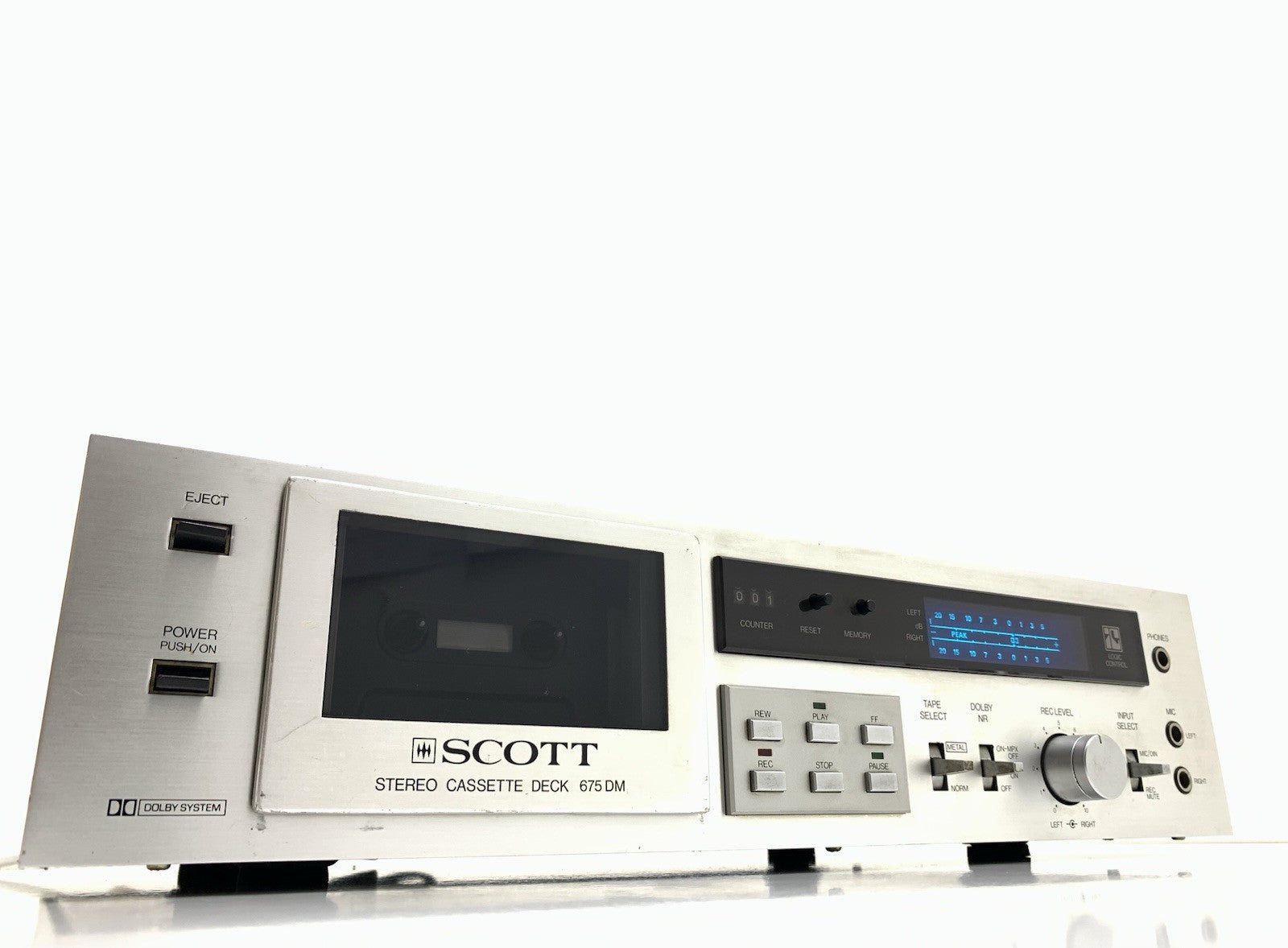HH SCOTT 675DM Stereo Cassette Tape Deck 2 Head Vintage 1980 WORK Good Look