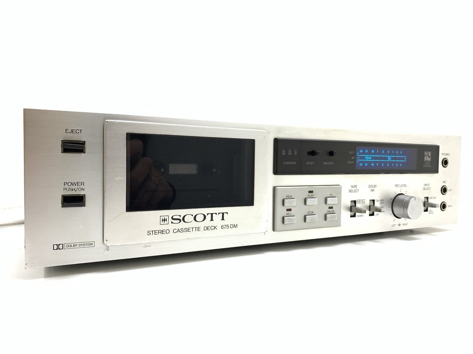HH SCOTT 675DM Stereo Cassette Tape Deck 2 Head Vintage 1980