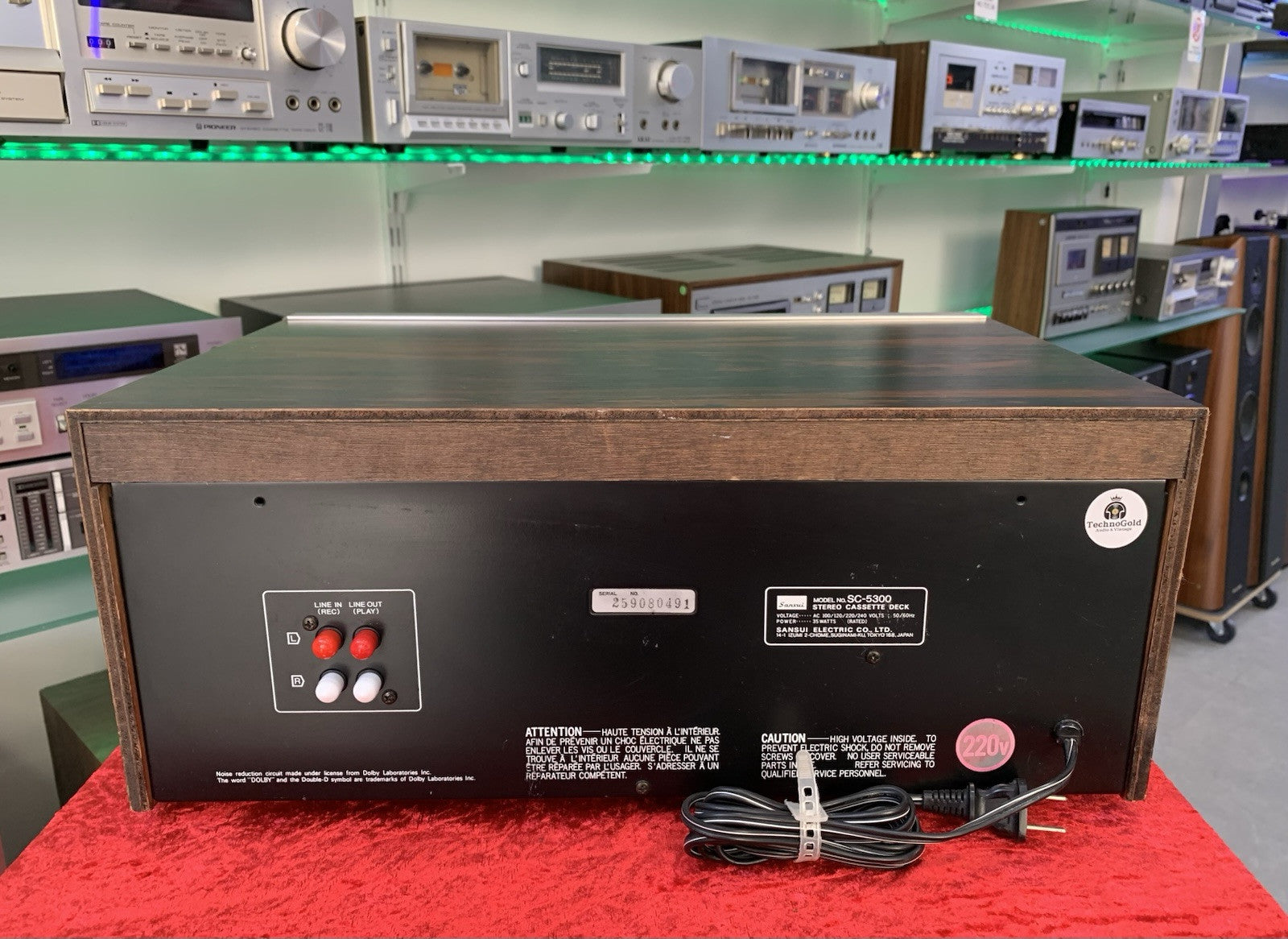 SANSUI SC-5300 Stereo Tape Deck 2 Head Vintage 1979 Hi Fi WORK Perfect Good Look