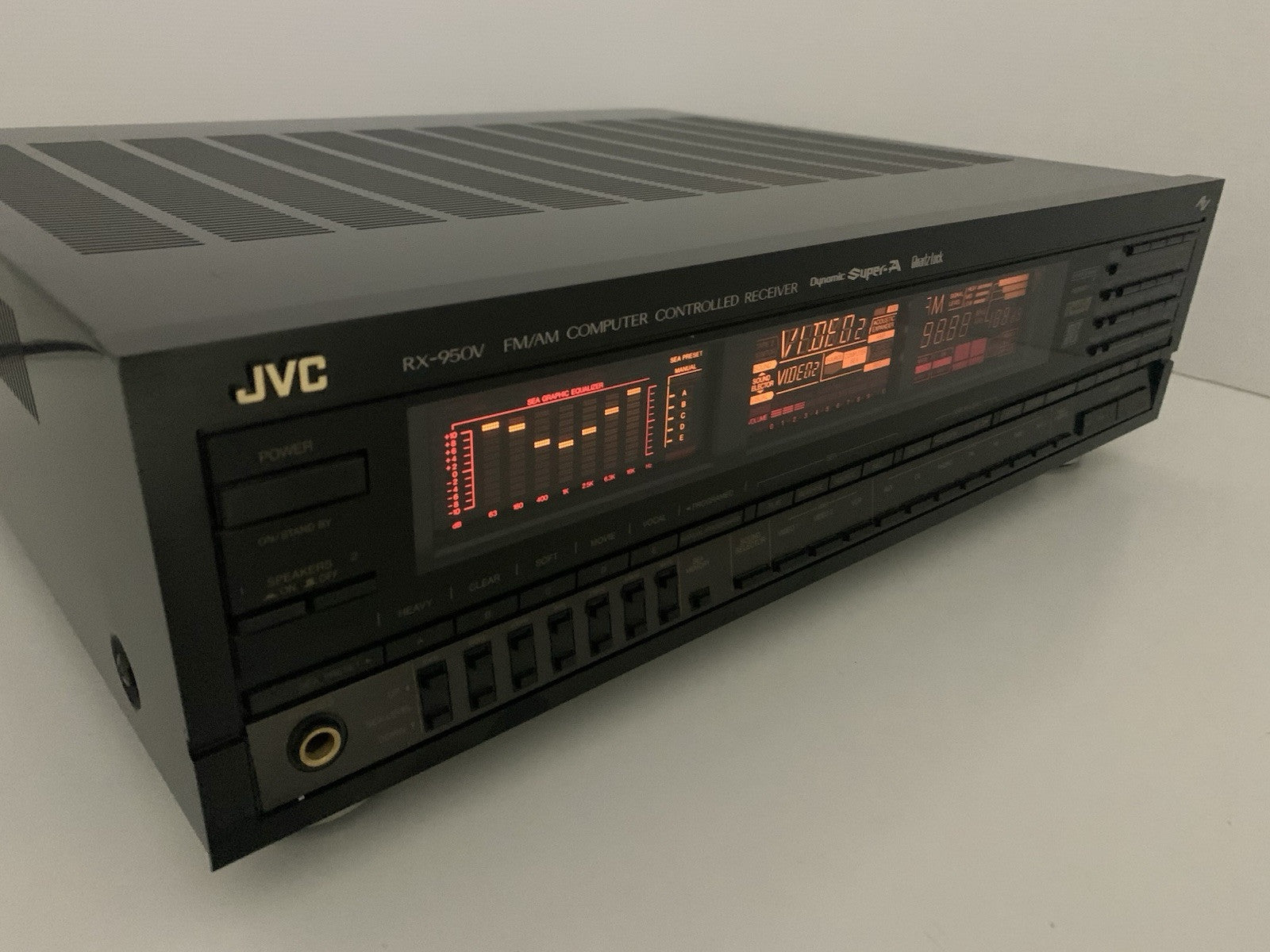 JVC RX 950V AM/FM Stereo Receiver 2 X 120 Watts RMS Vintage 1987 WORK Good Look