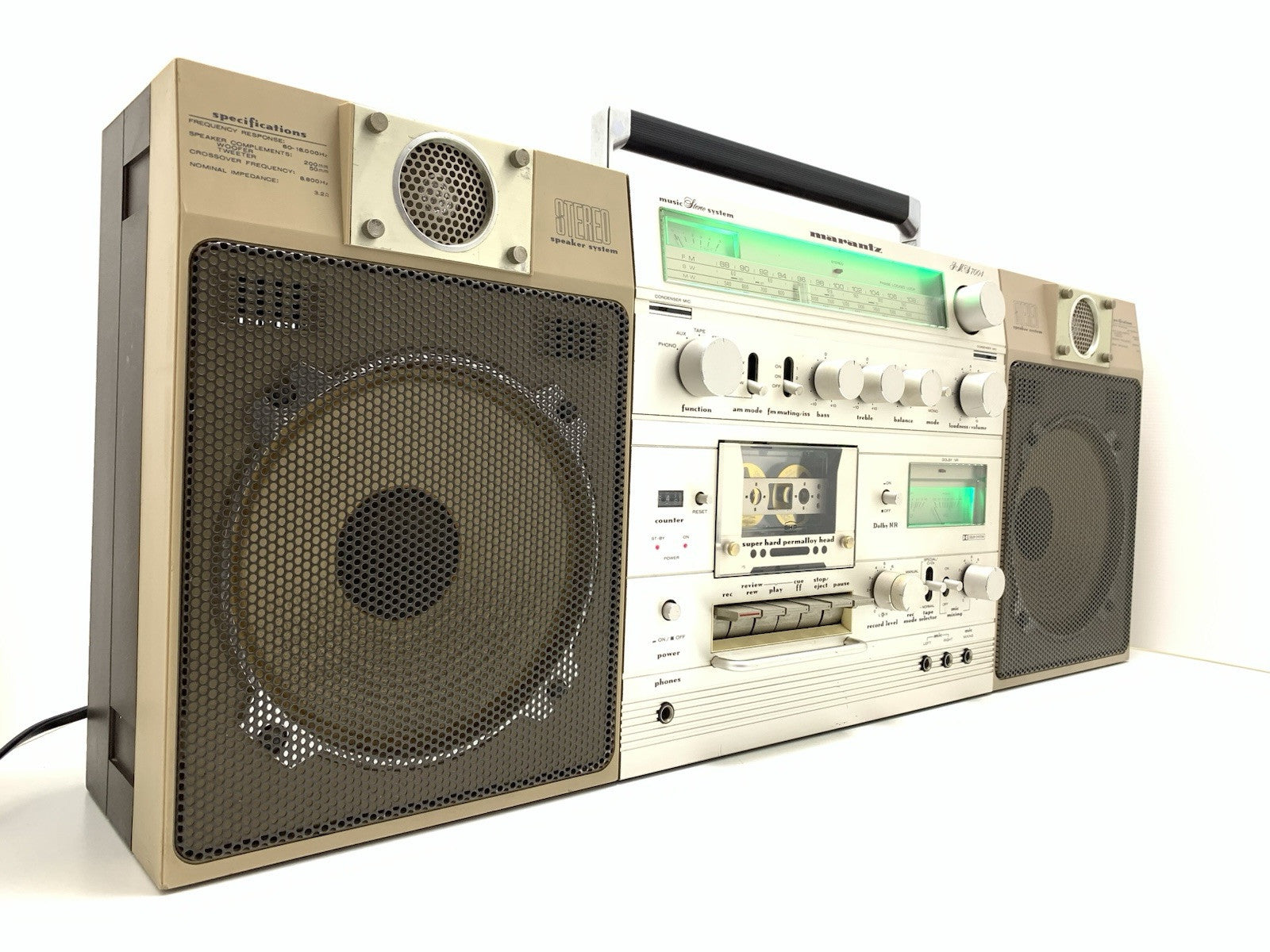 MARANTZ PMS 7004 BIG BOOMBOX STEREO Radio Cassette Vintage 1981